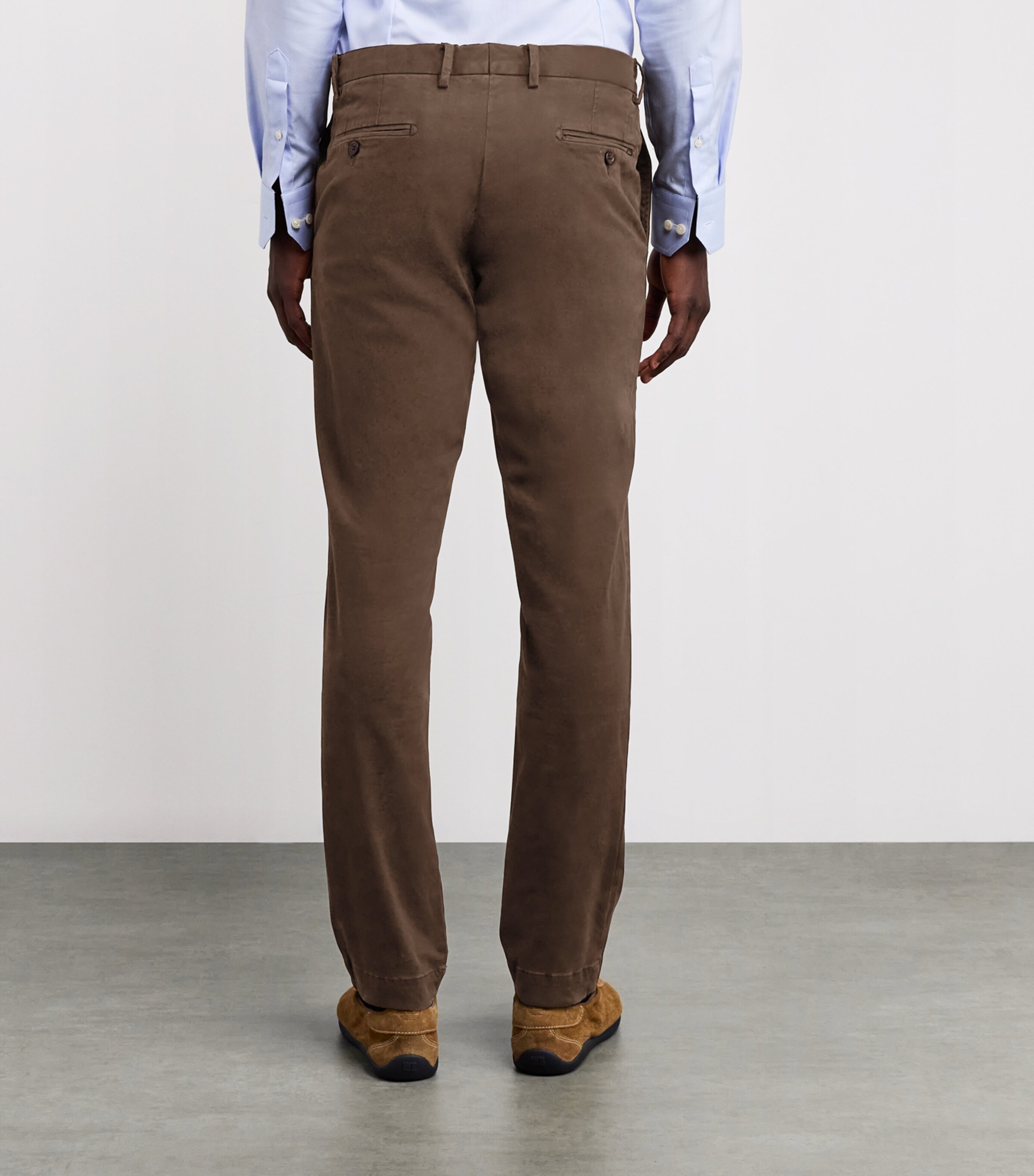 Stretch-Cotton Sateen Slim Jarrett Trousers DARK BROWN Image 4