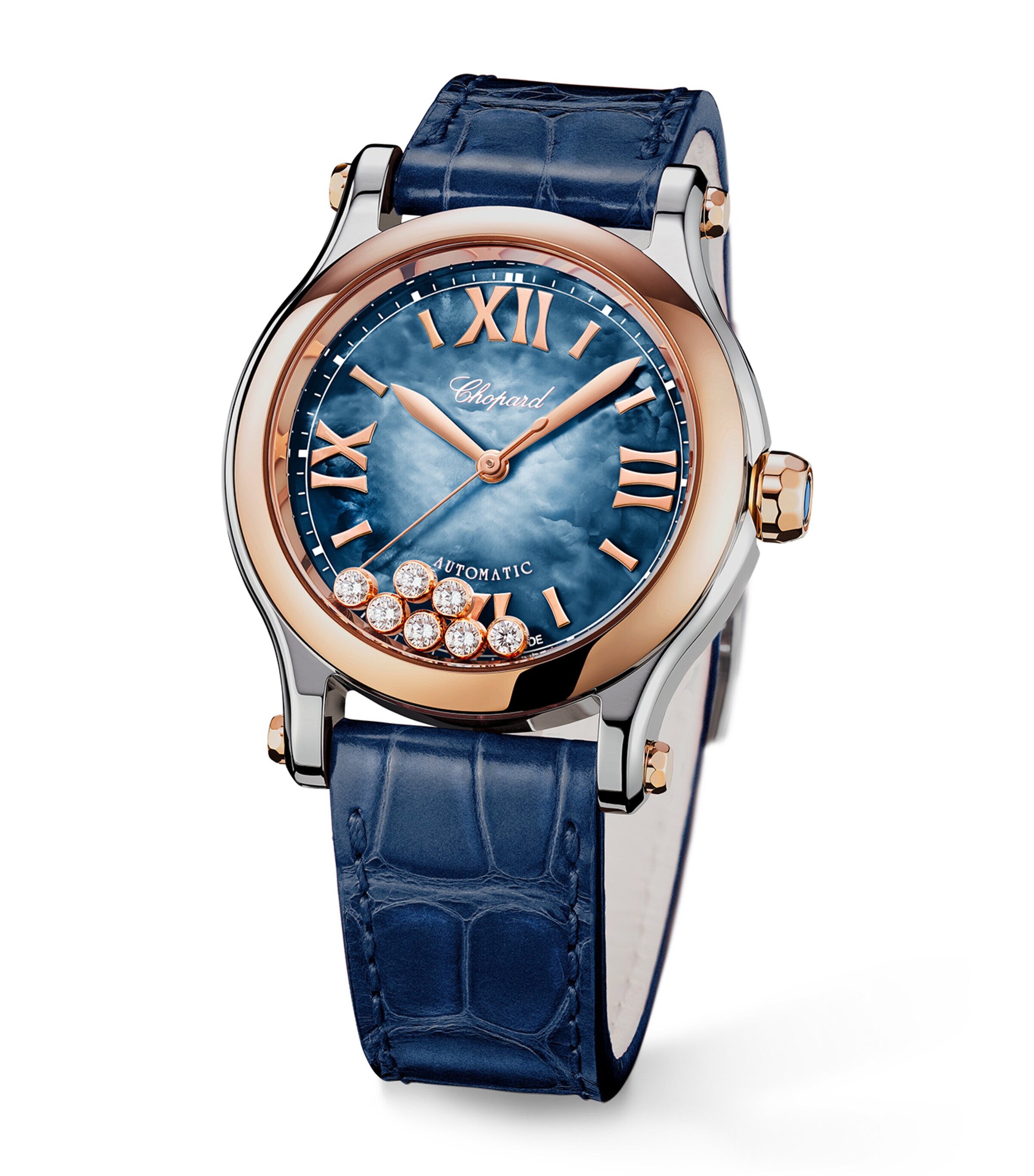 Rose Gold, Stainless Steel and Diamond Happy Sport Watch 36mm ROSE GOLD/STAINLESS Image 7