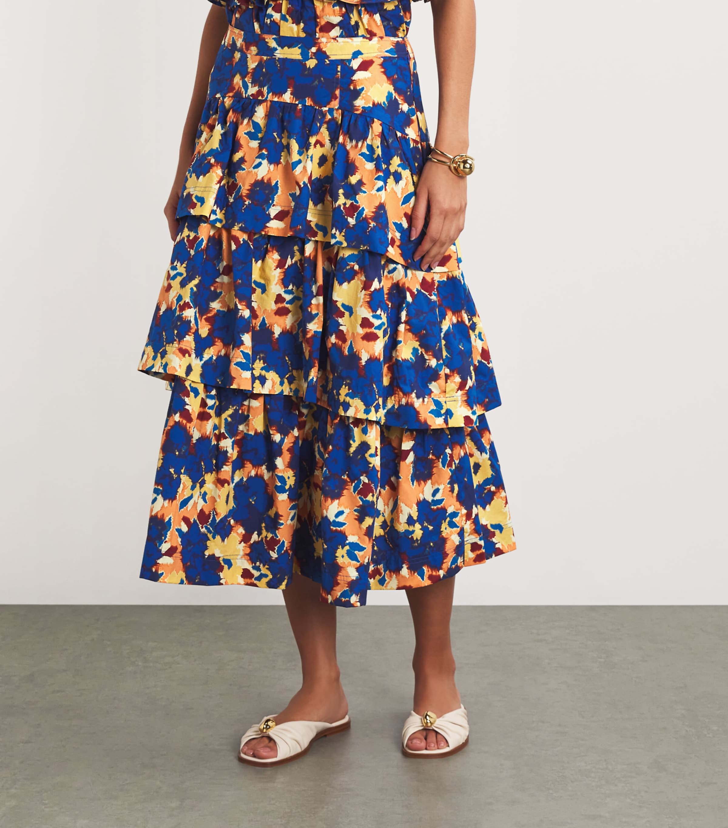 関税.送料込 ULLA JOHNSON Winnieフリルティアードスカート Ulla Johnson Tiered Winnie Midi Skirt | Harrods US