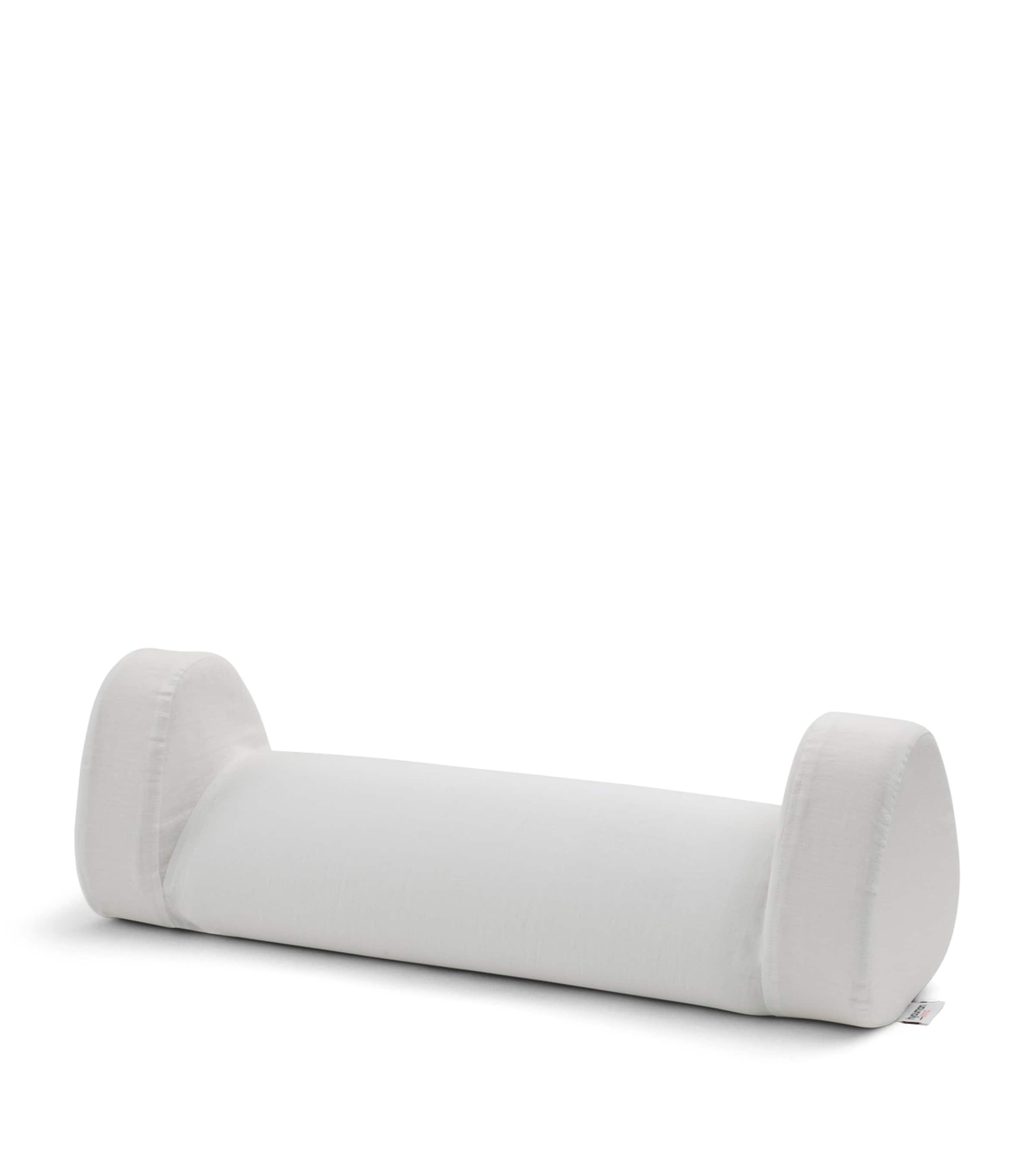 HYOUMANKIND Knee Pillow with Linen Pillowcase (64cm x 21cm) White Image 1