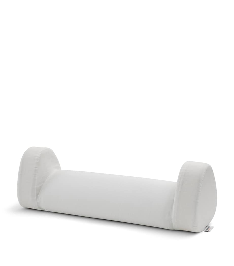 HYOUMANKIND Knee Pillow with Linen Pillowcase (64cm x 21cm) White Image 1