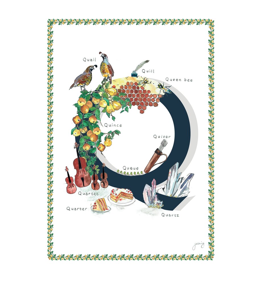 A4 Letter Print NAVY Image 1