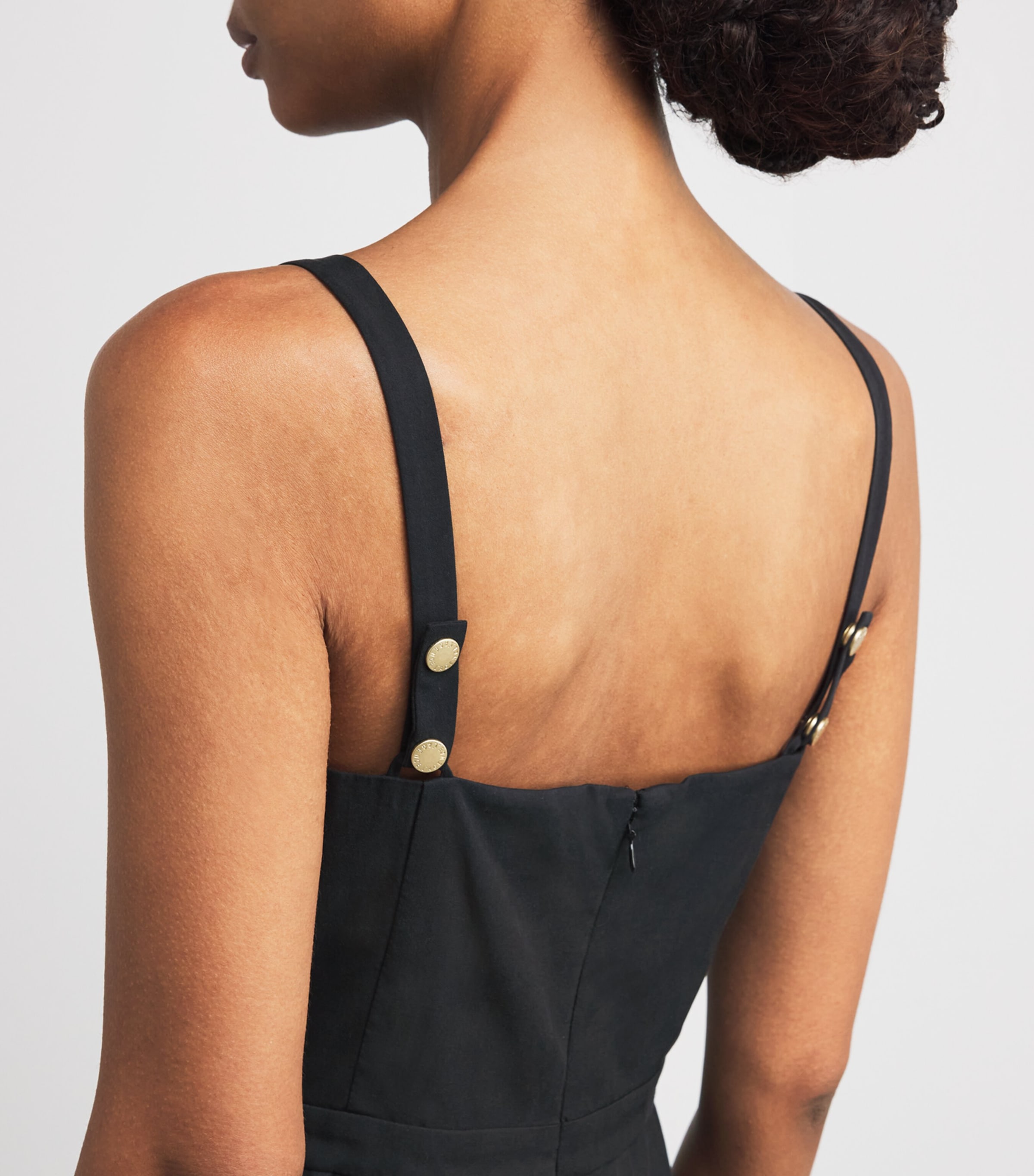 Poplin Esmerelda Midi Dress BLACK BLAC Image 4