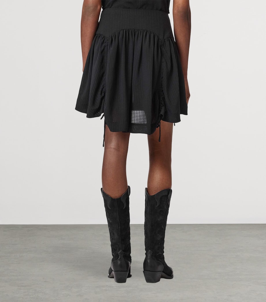 AllSaints Womens Check Aria Mini Skirt Black Image 4