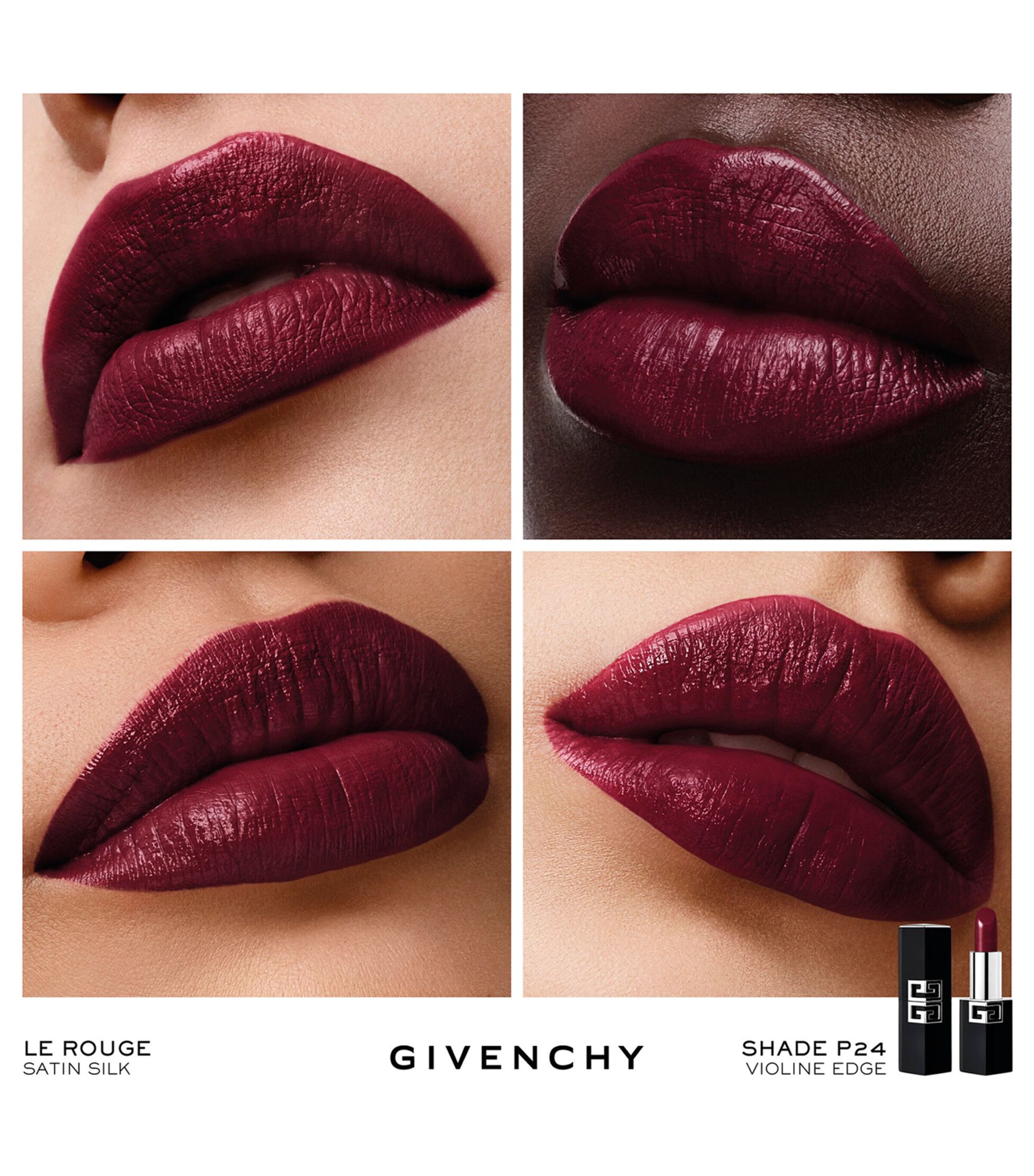Givenchy Le Rouge Satin Silk High-Definition Lipstick Violine Edge Image 2