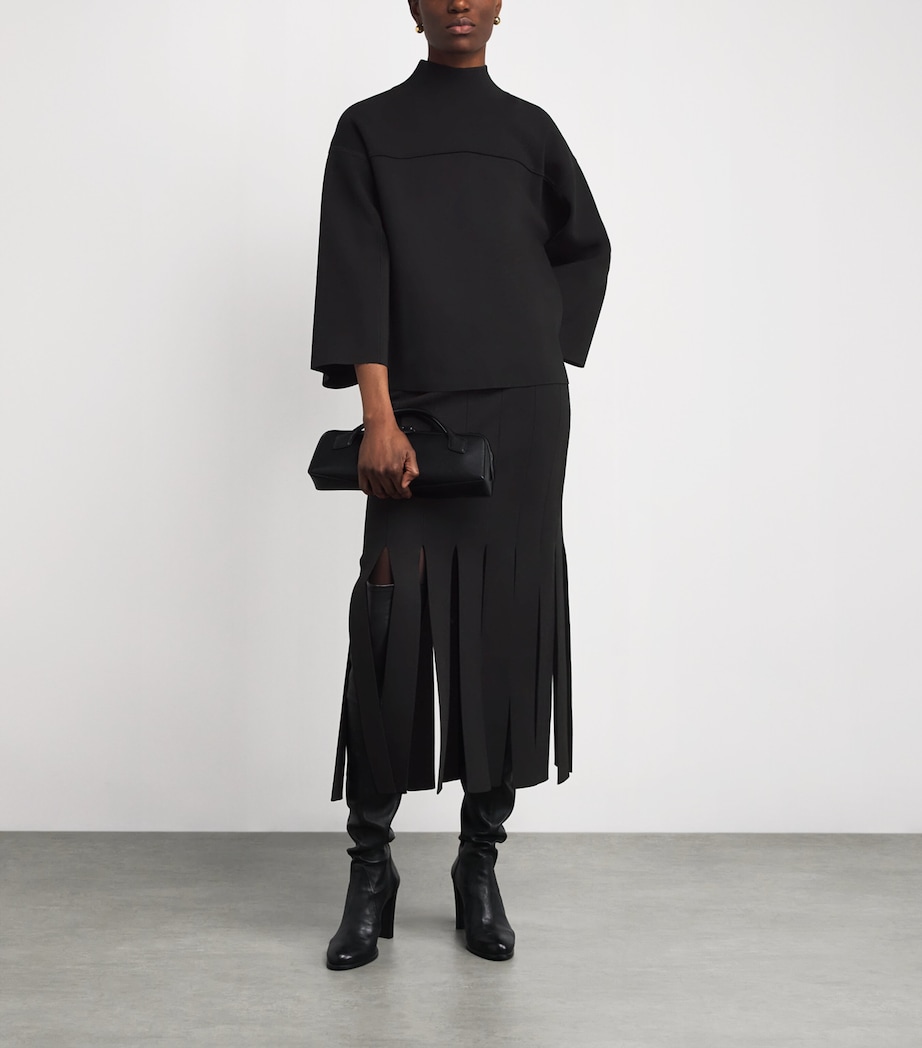 Milano-Knit Larrey Compact Sweater BLACK Image 2