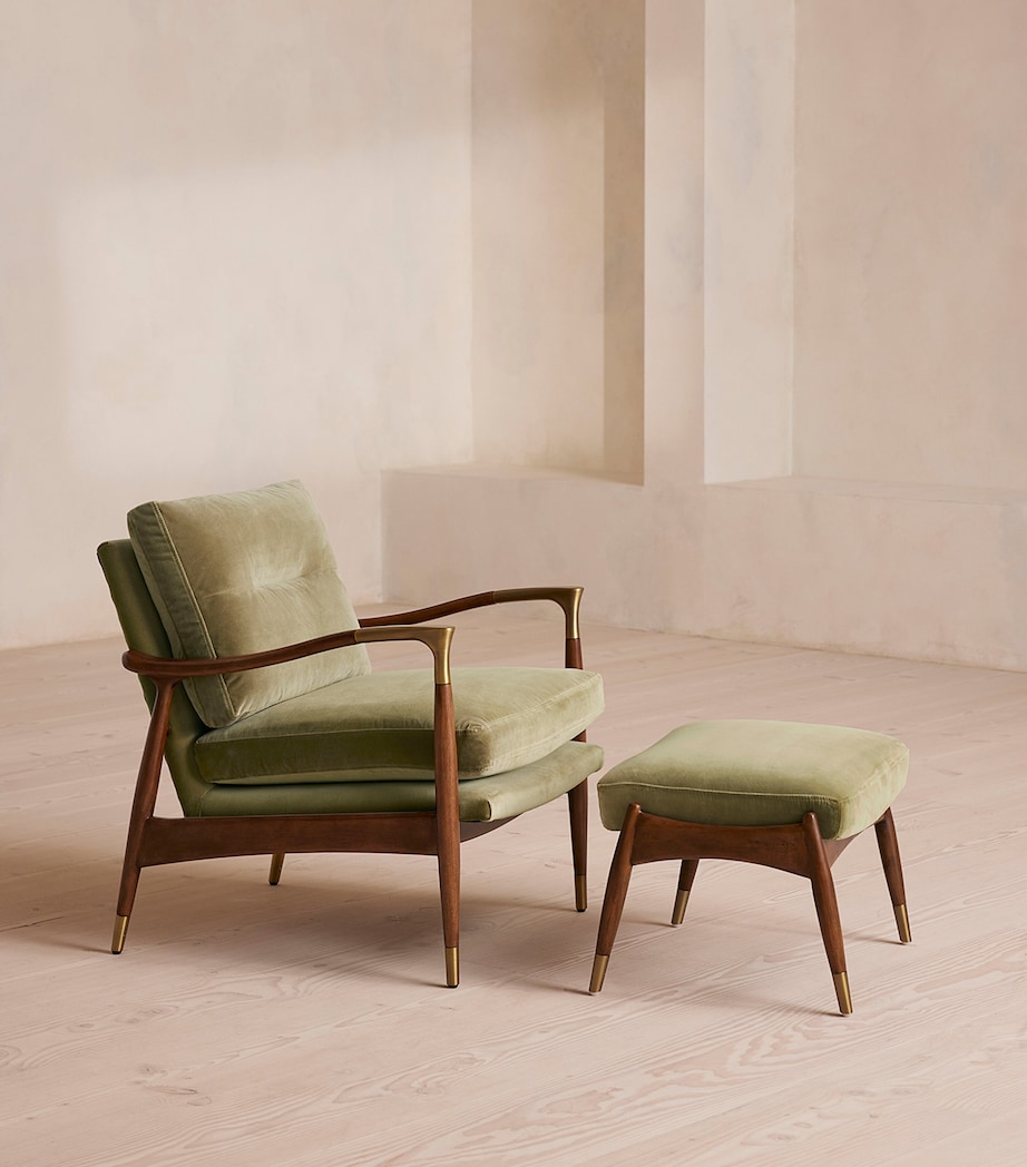 Soho Home Velvet Theodore Armchair Lichen Image 4