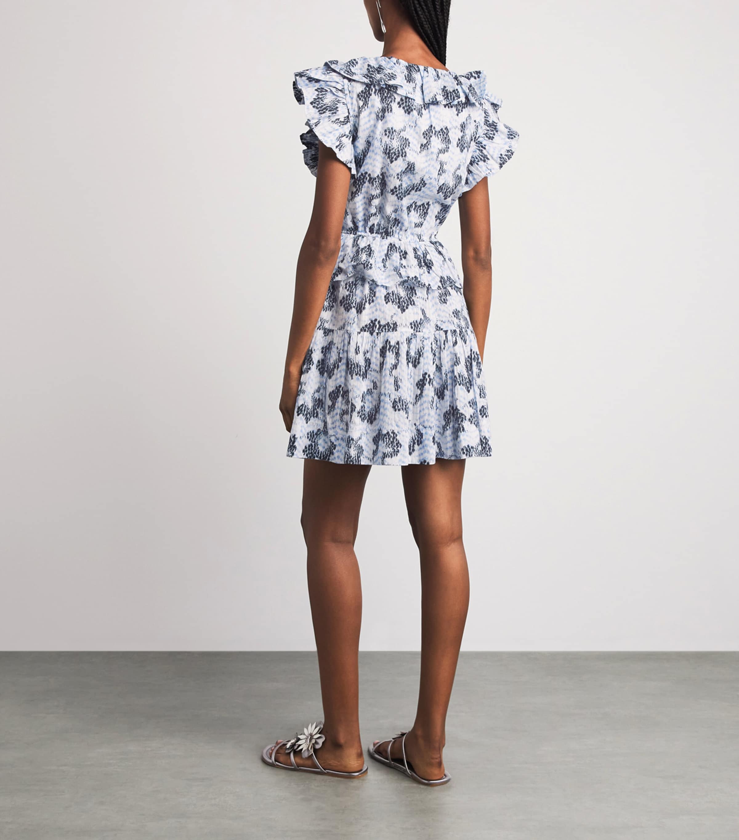 Ulla Johnson Womens Cotton-Blend Celie Mini Dress Ciel Image 4
