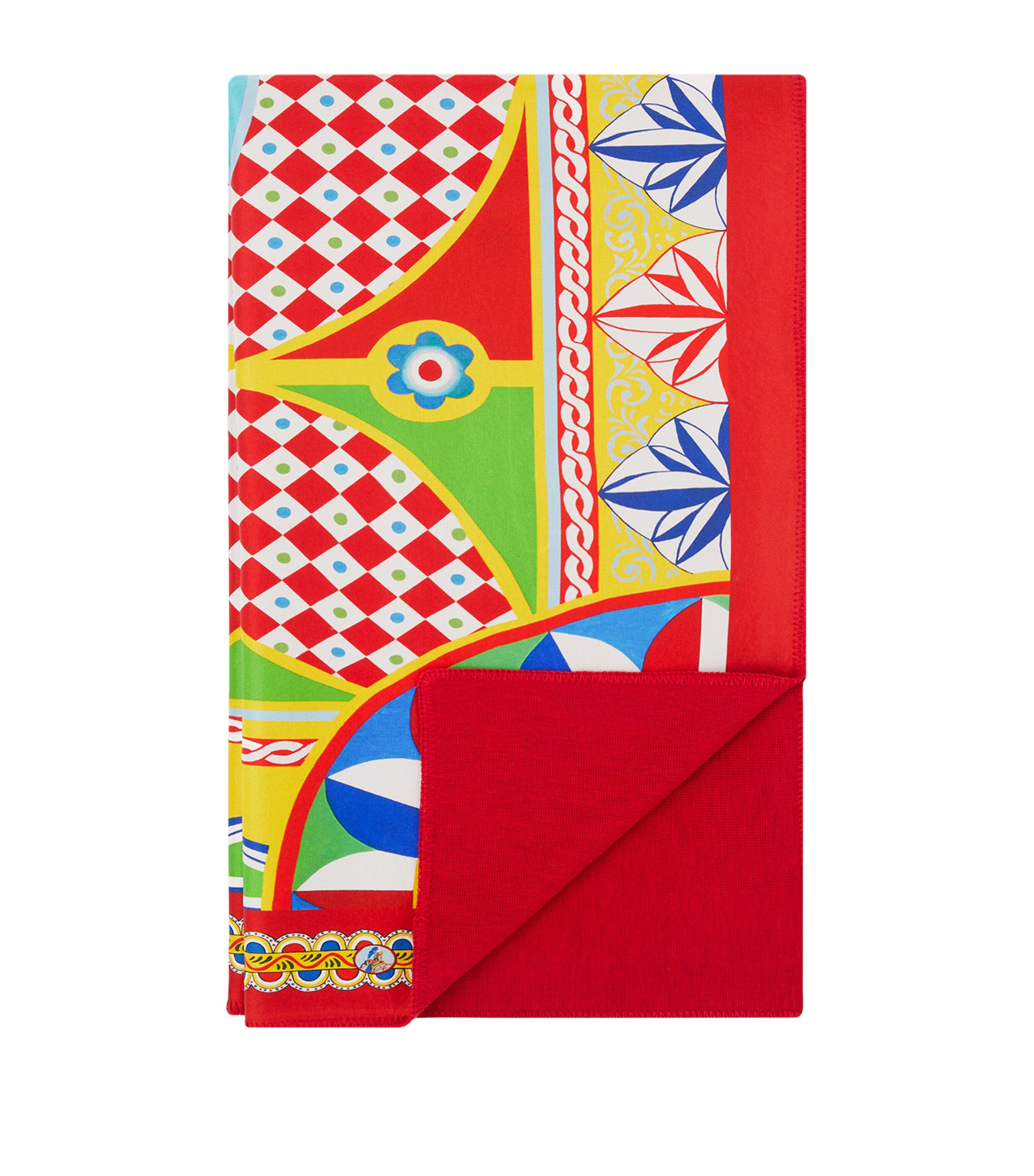 Dolce&Gabbana Casa Silk-Wool Carretto Throw (140cm x 180cm) Carretto F Do Image 2