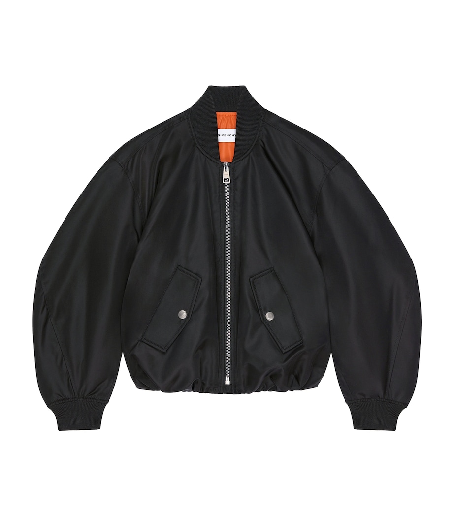 Cropped Bomber Jacket BLACK Image 1