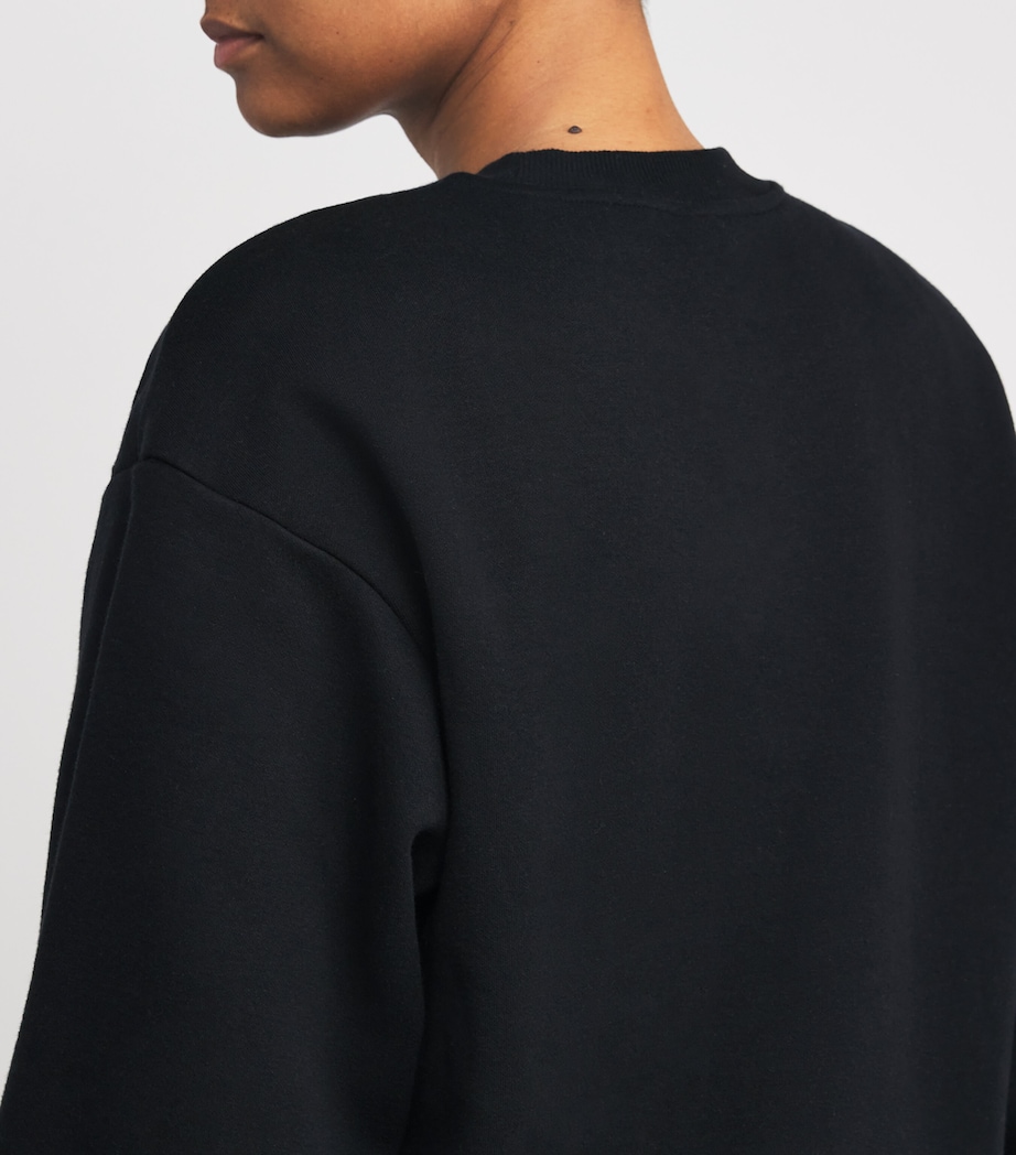 Cotton-Blend Fleece Classic Sweatshirt ONYX Image 6