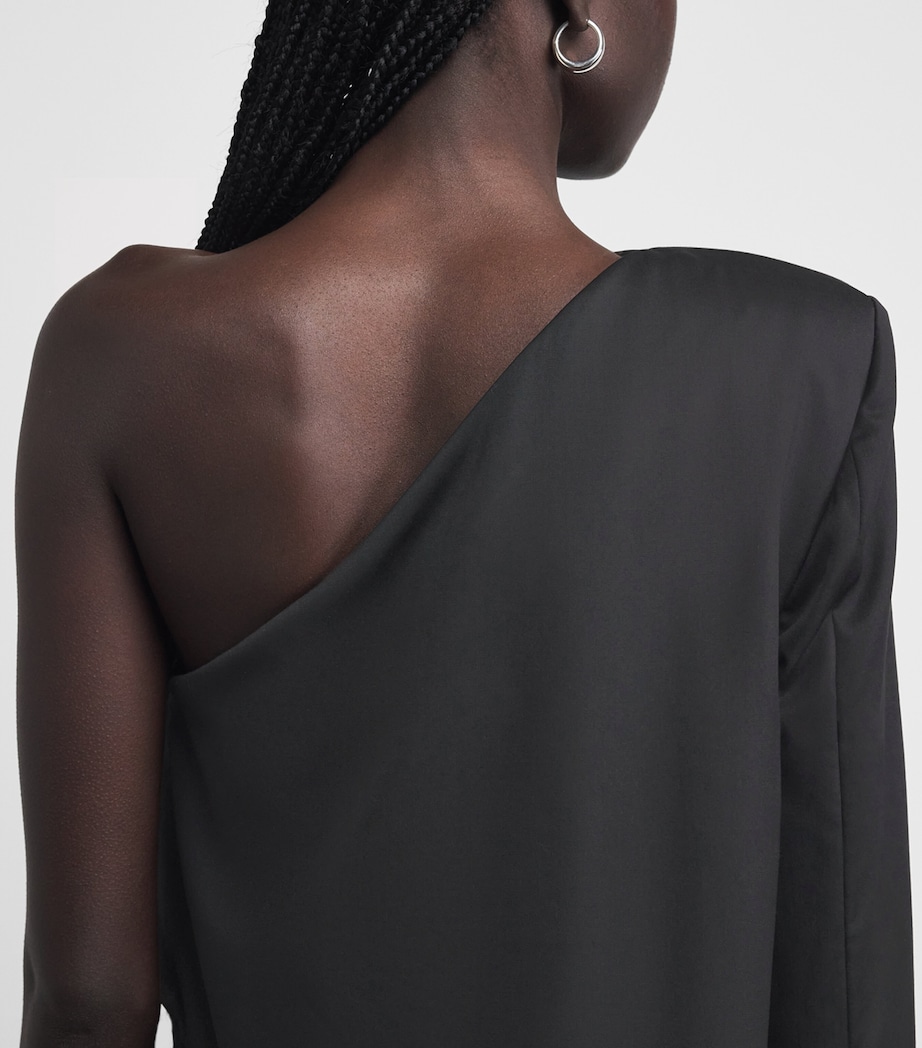 CAMILLA AND MARC Womens Virgin Wool One-Shoulder Ciran Maxi Dress Dblk Black Image 3