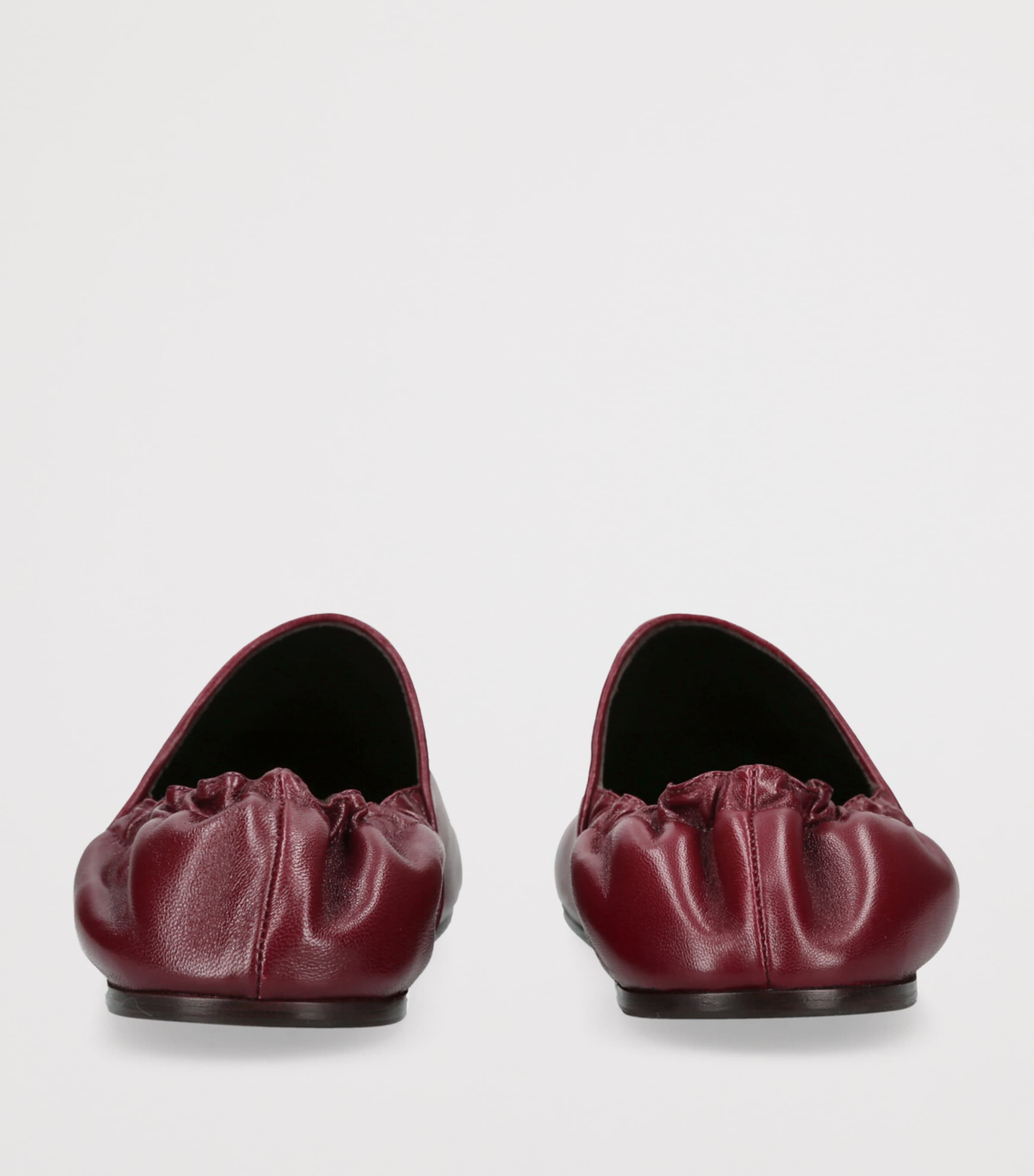 Khaite Leather Banks Flat Mules Wine Image 2