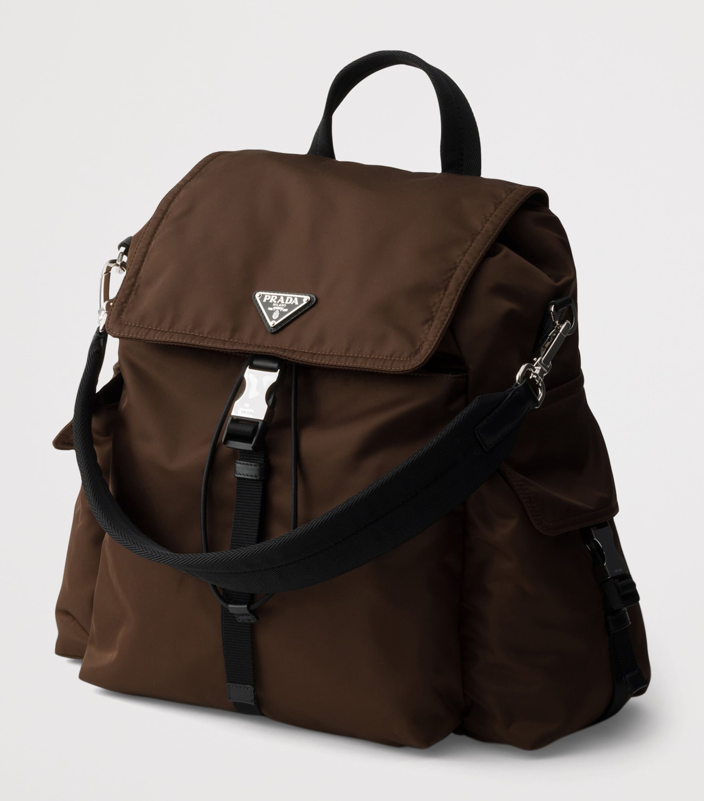 Re-Nylon and Leather Explore Backpack F0038 Image 3