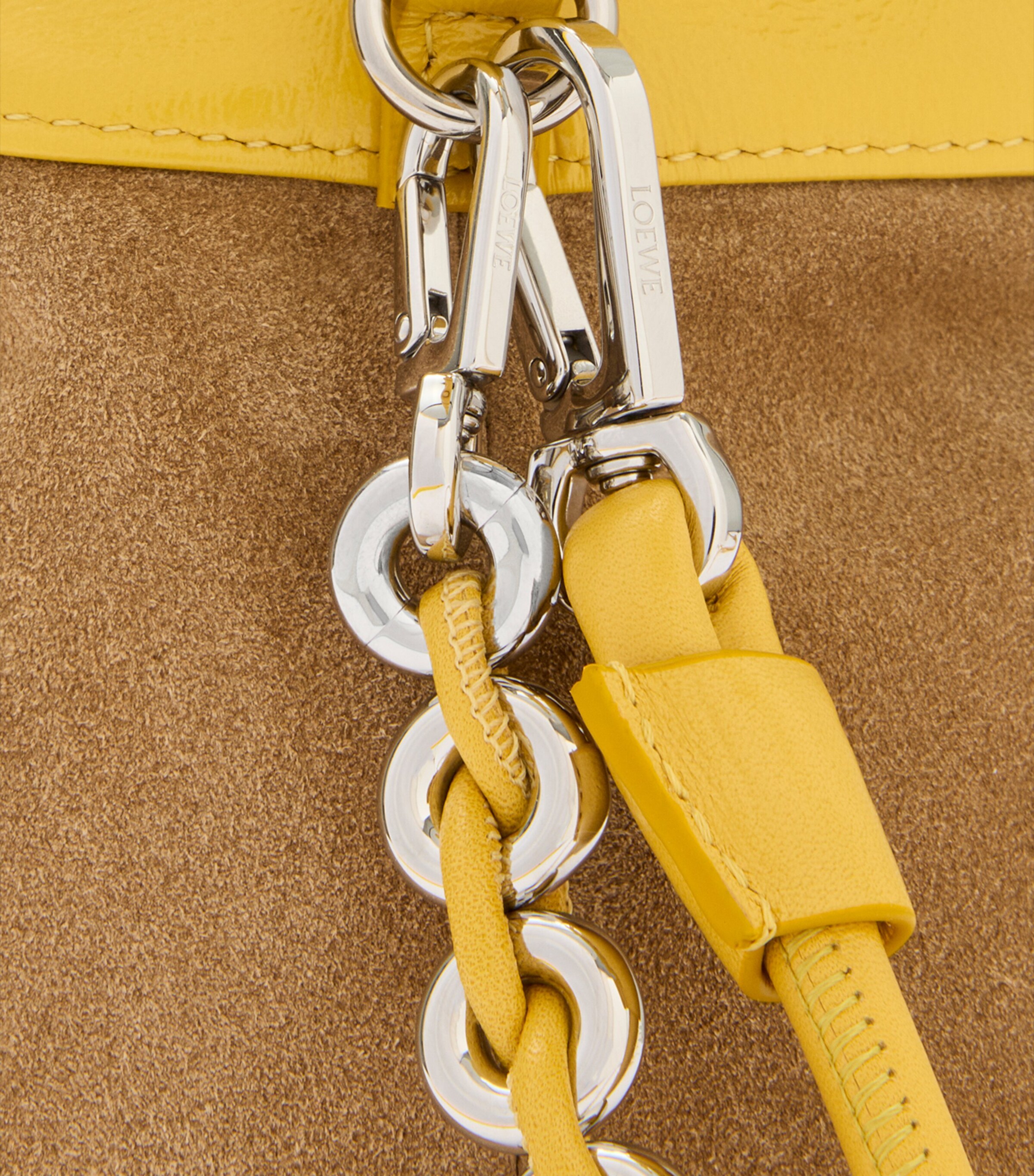 Medium Leather Flamenco Shoulder Bag YELLOW Image 10