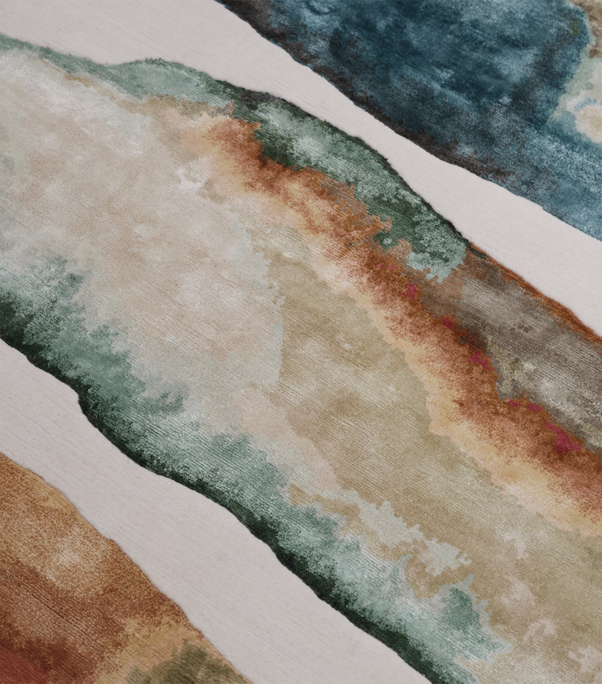 Wool-Silk Tili Sea Rug (2.74m x 1.83m) MULTICOLOUR Image 2