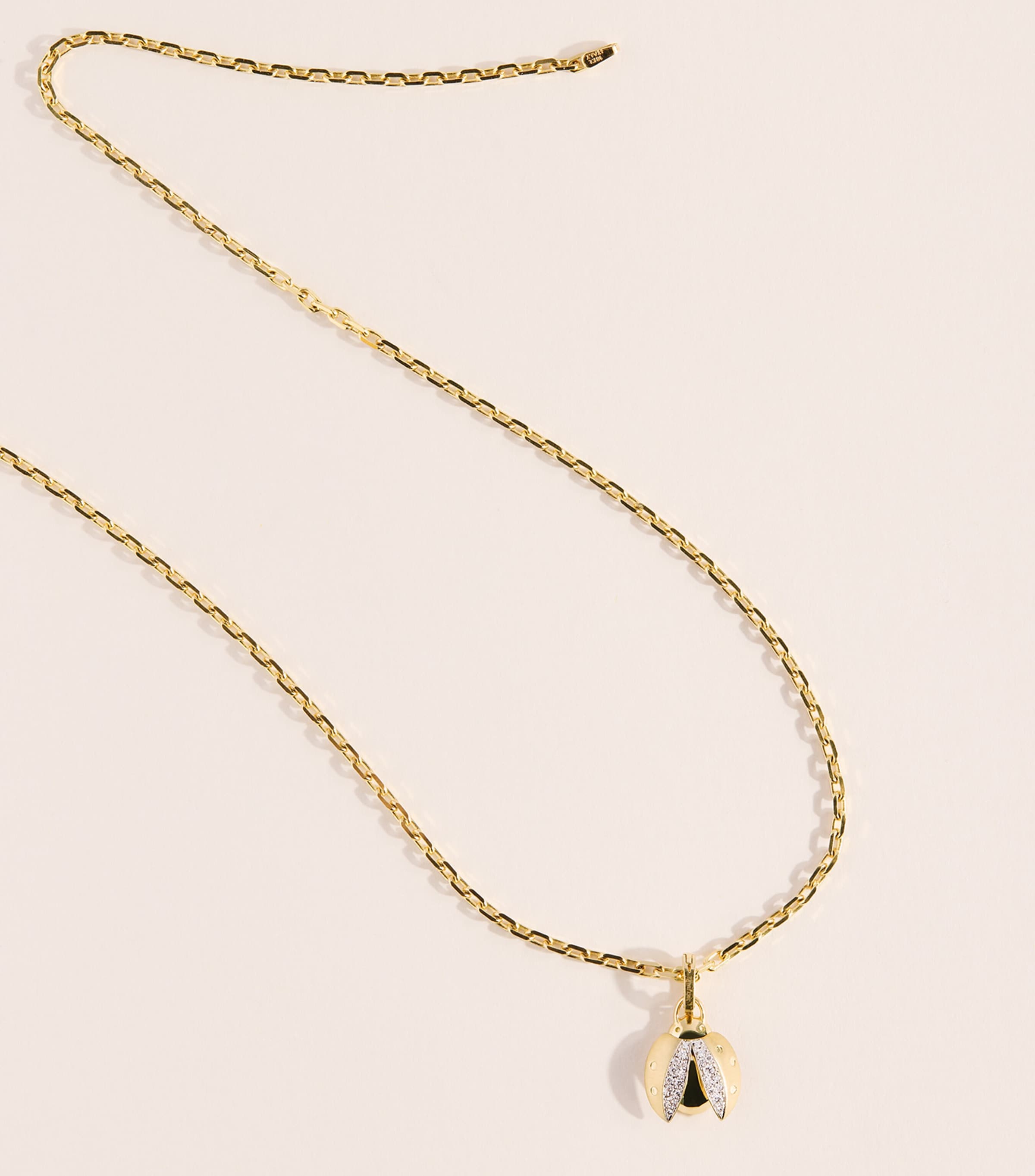 Jade Trau Yellow Gold and Diamond Mini Ladybug Charm Yellow Gold Image 4