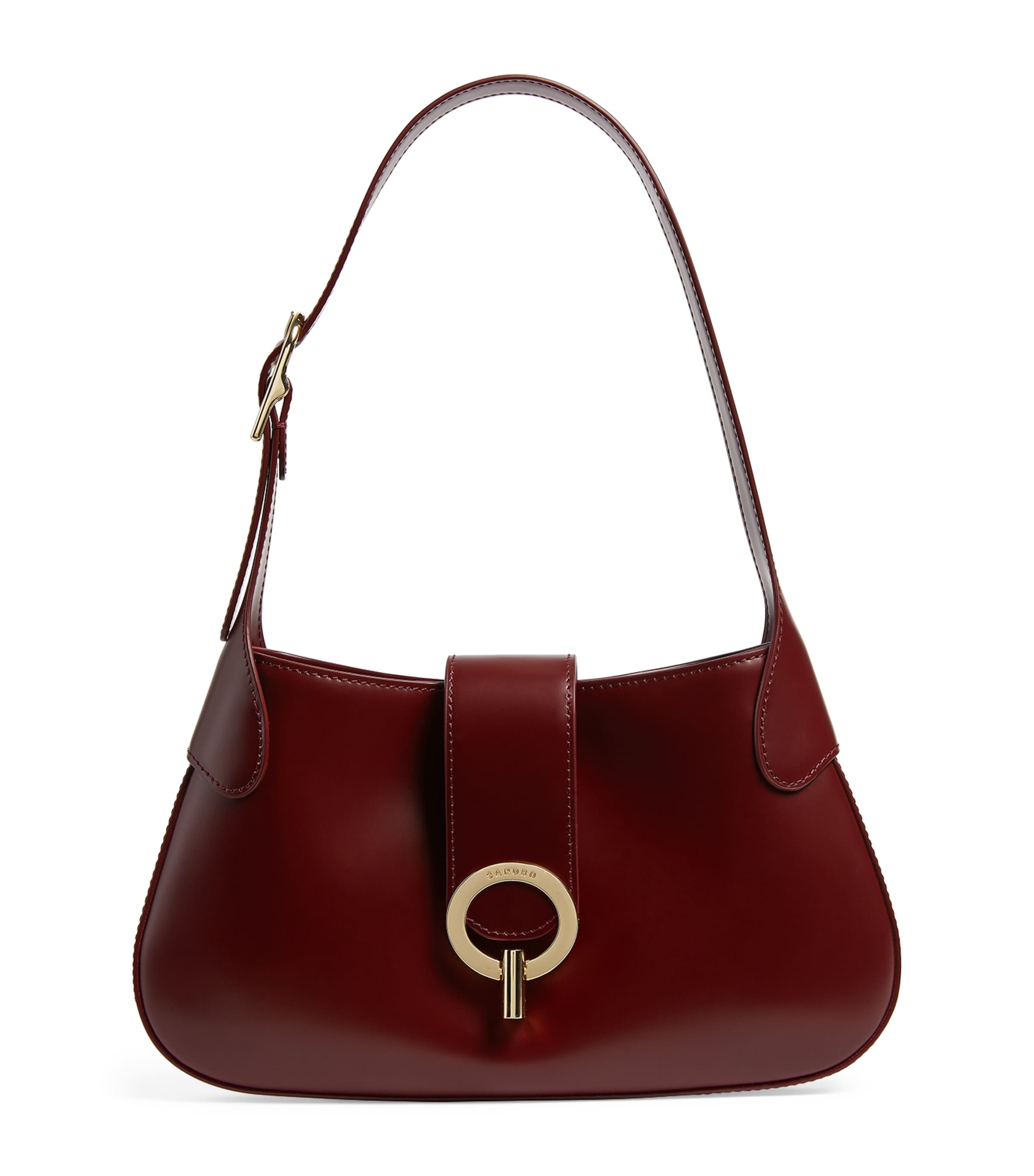 Shop Sandro Leather Janet Bag In Red