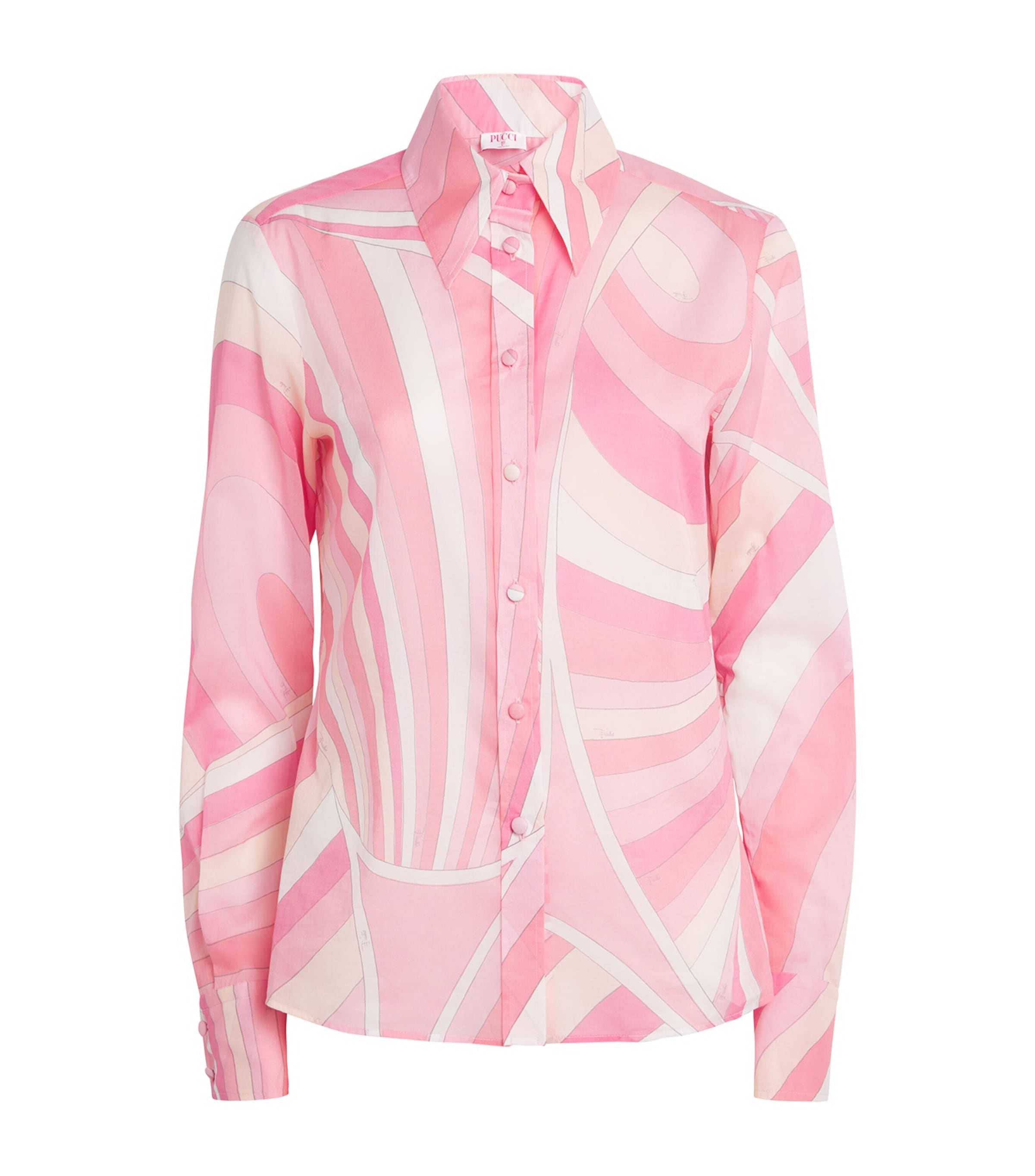 Pucci Cotton Printed Blouse In Pink