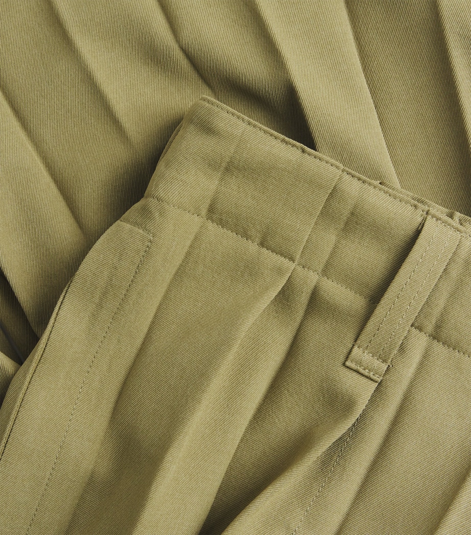 Homme Plissé Issey Miyake Mens Pleated Edge Ensemble Trousers Khaki Image 5