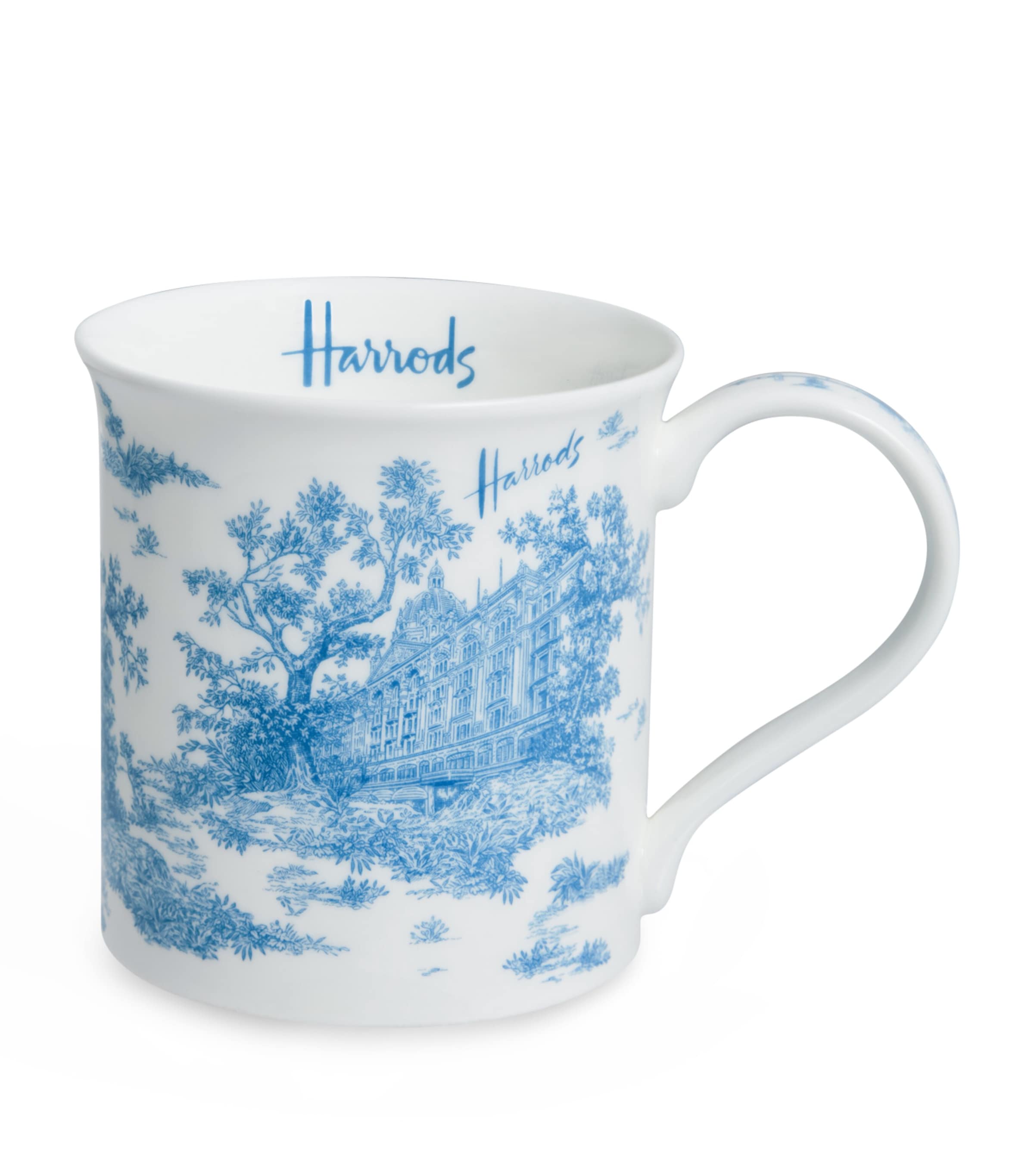 Harrods Toile Bute Mug In Blue