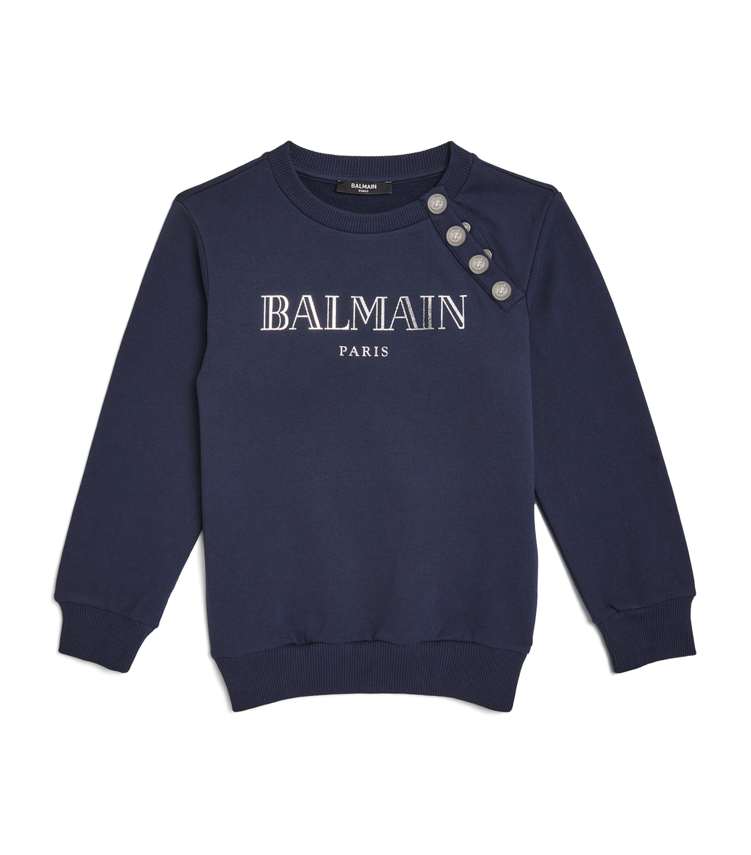 BALMAIN LOGO BUTTON SWEATSHIRT 