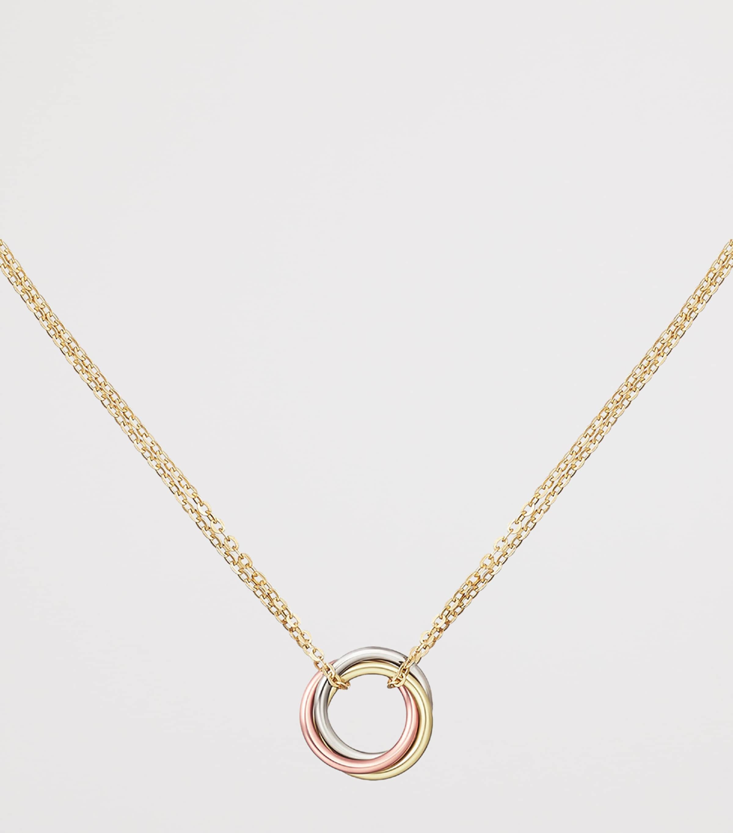 Mini Mixed Gold Trinity Necklace MIXED GOLD Image 5