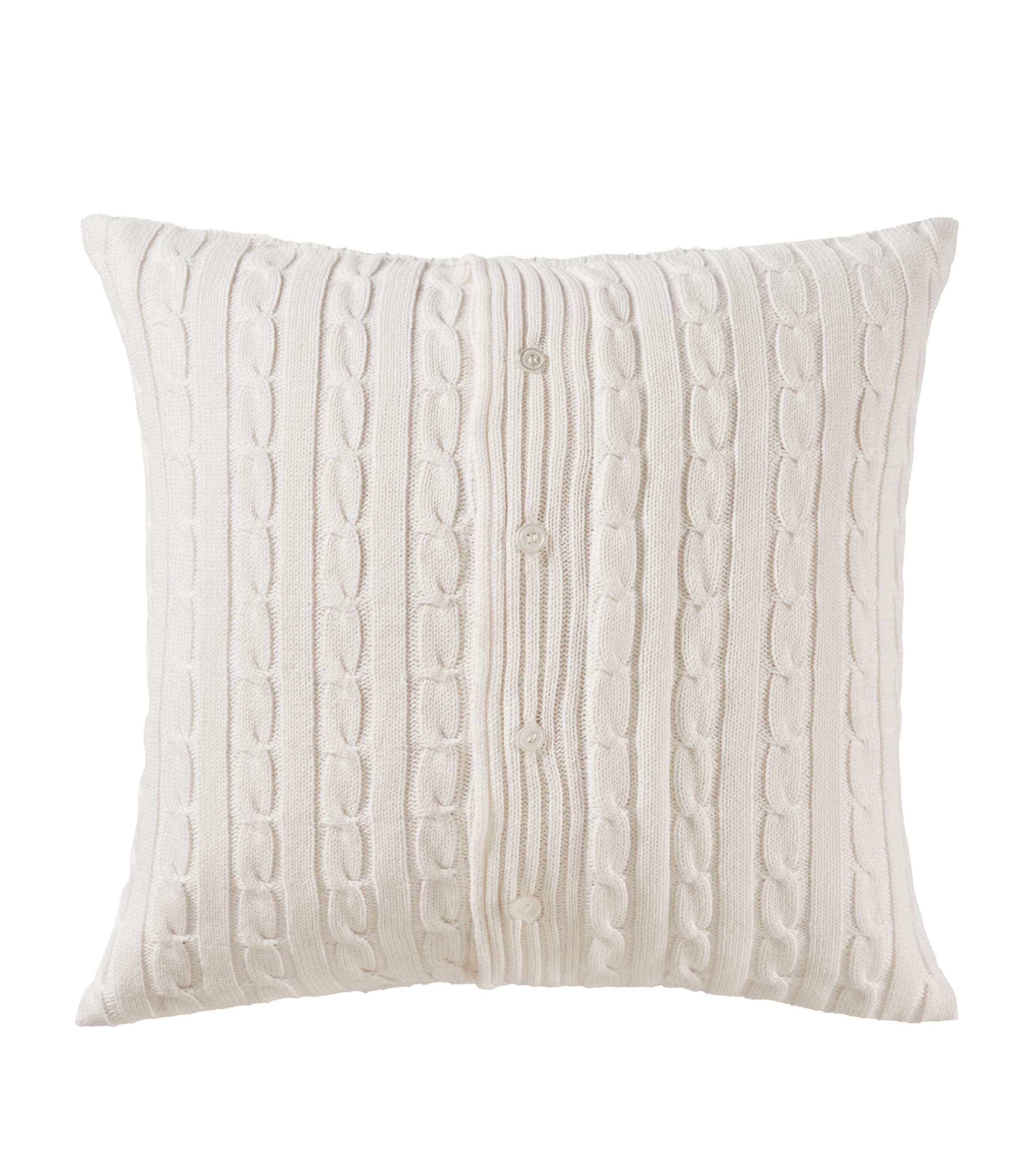 Ralph Lauren Home Cable Cushion Cover (45cm x 45cm) White Image 2