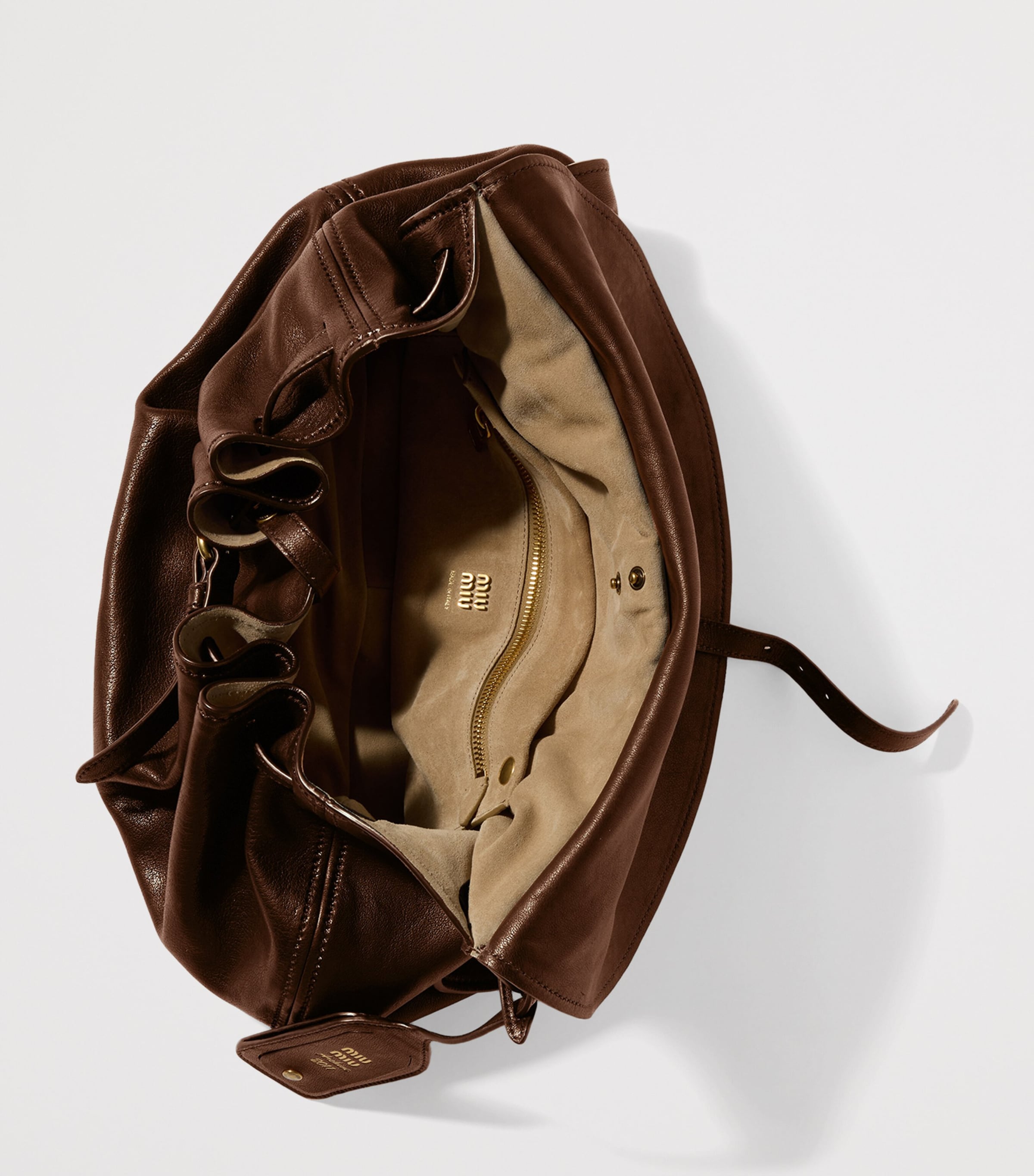 Miu Miu Leather Rendez-Vous Shoulder Bag Brown Image 4