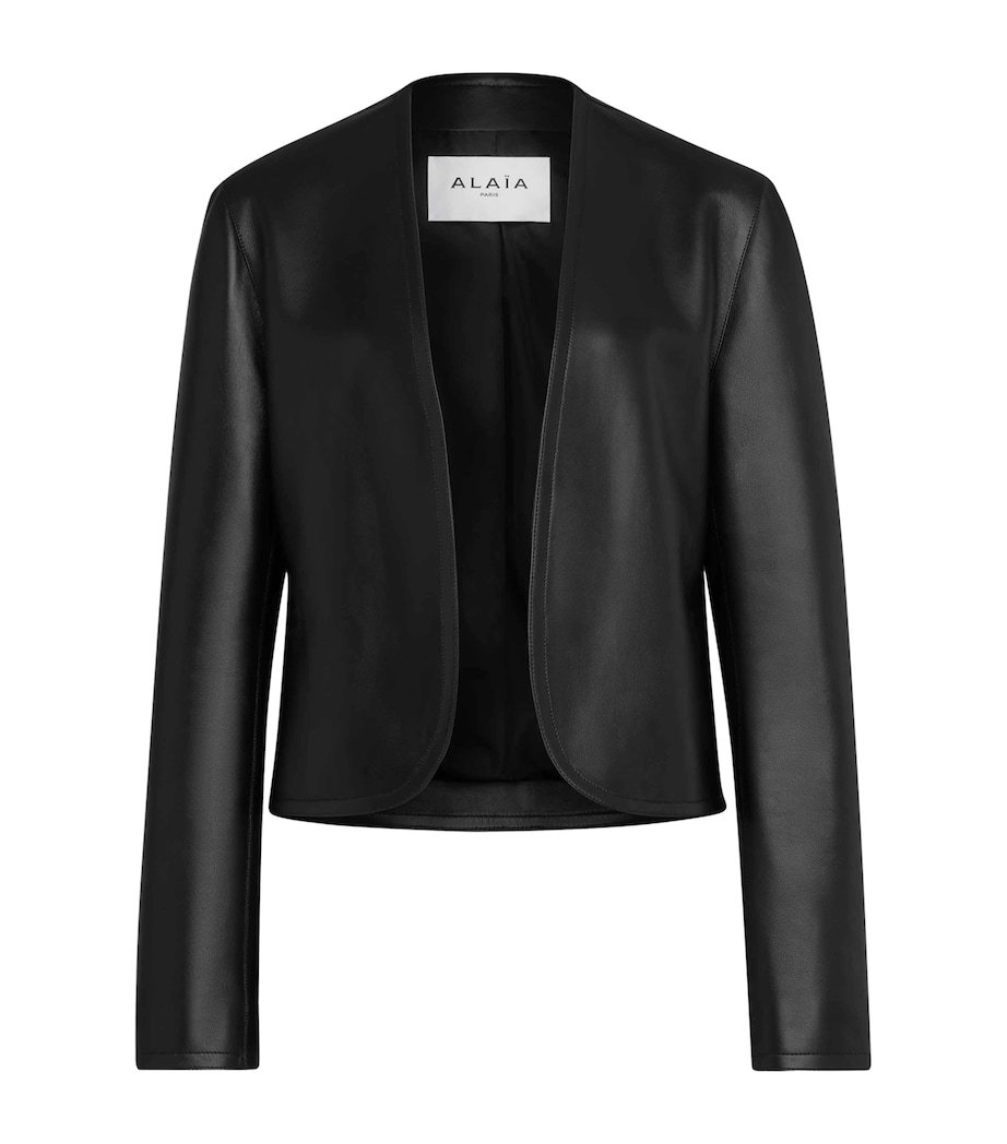 Lambskin Collarless Jacket NOIR ALAIA Image 1