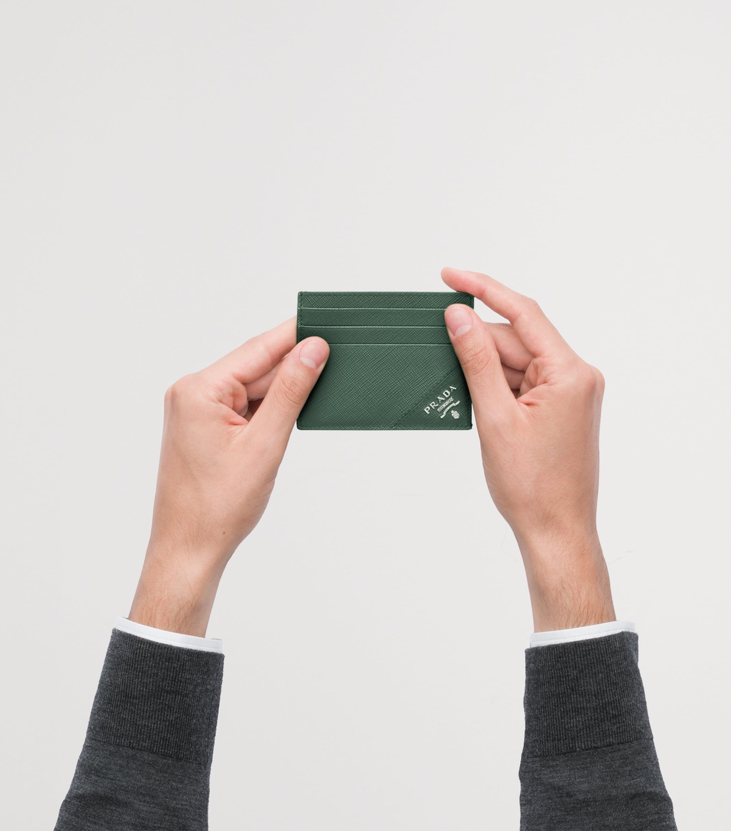 Prada Saffiano Leather Card Holder Image 4