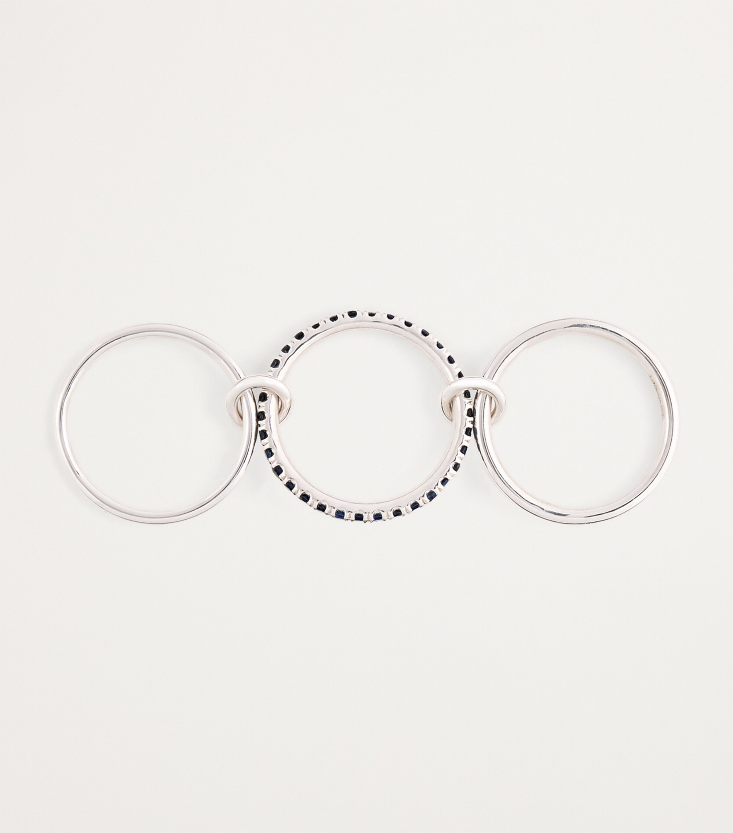 Sterling Silver and Sapphire Petunia Ring STERLING SILVER Image 3