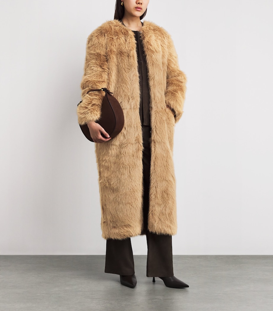 Faux Fur Haiza Coat CAMEL Image 2