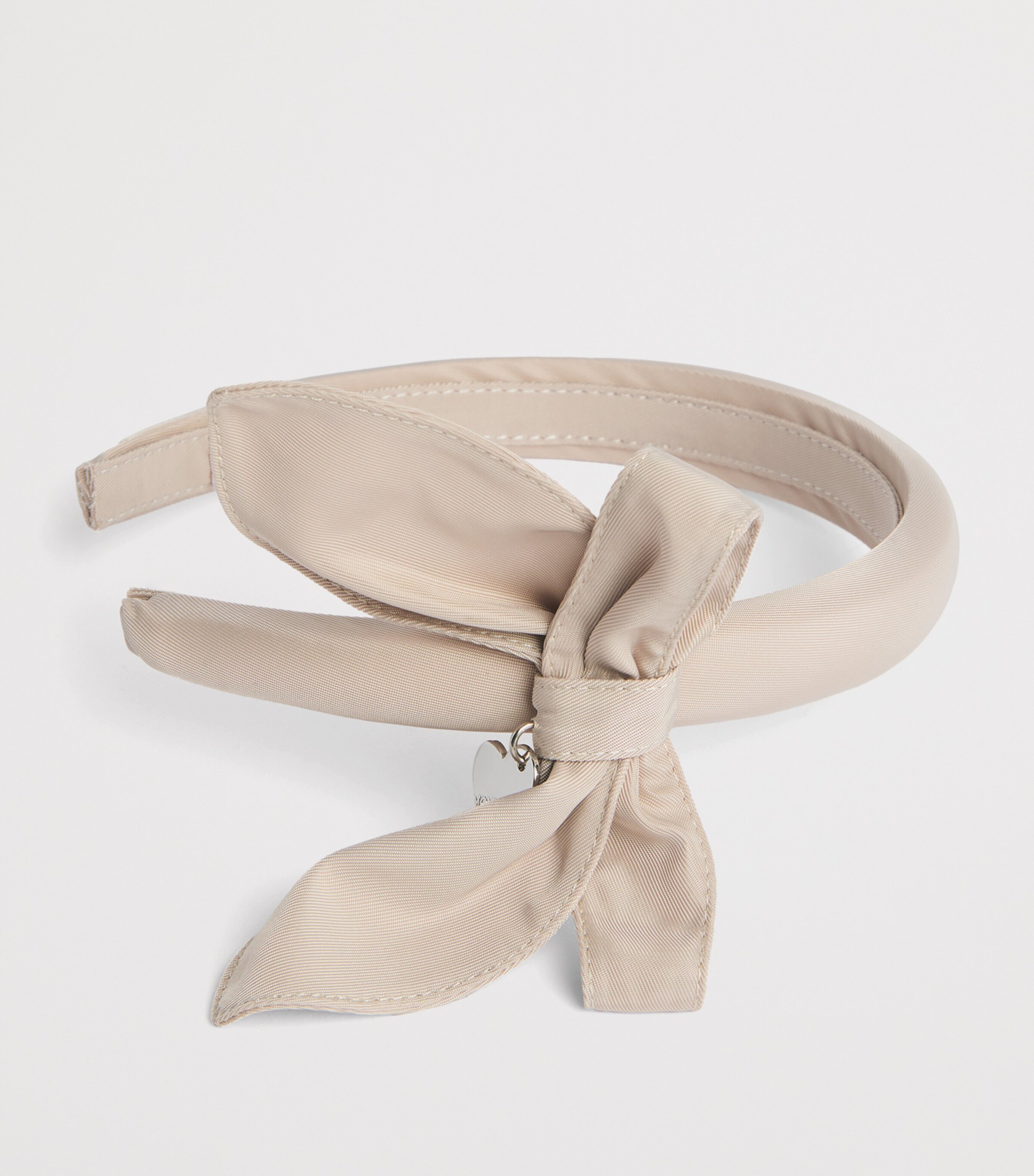 Monnalisa Satin Bow Headband Panna Image 3