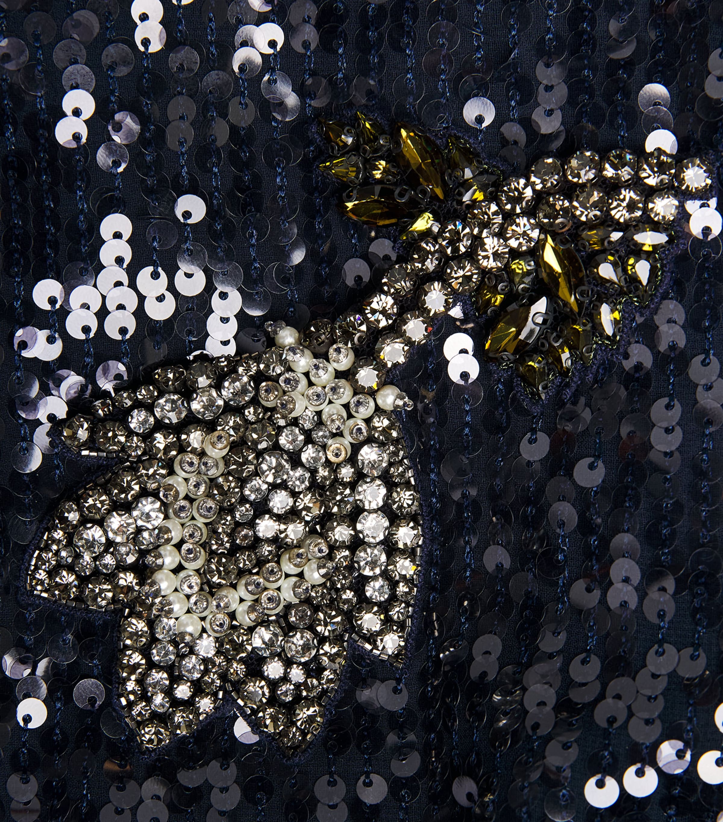 Erdem Womens Embellished Sequin Midi Dress Midnight Image 6