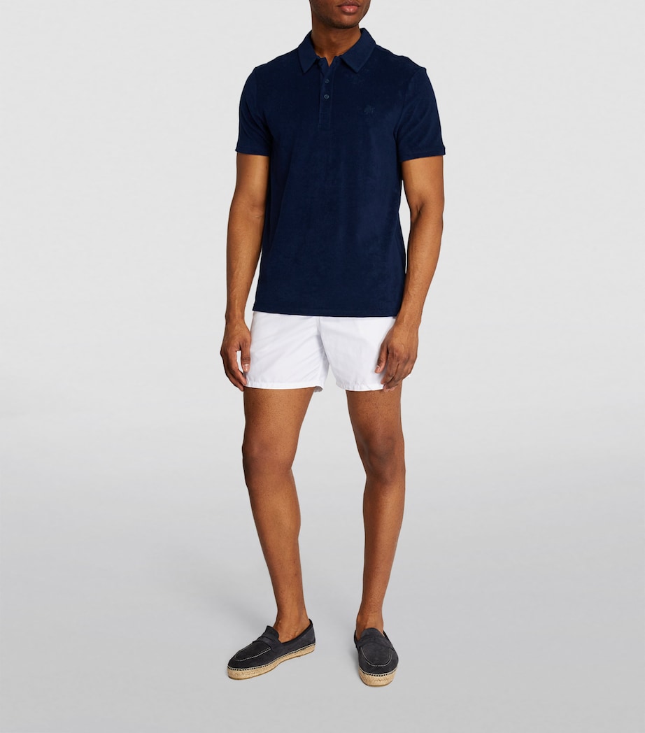 Towelling Polo Shirt 390 BLUE MARINE Image 4