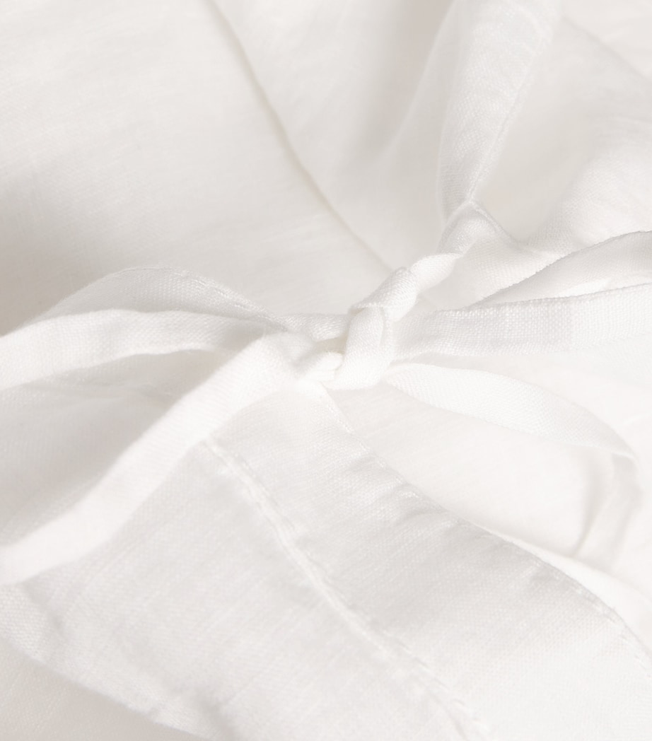 Linen Sleeveless Wrap Jacket OPTICAL WHITE Image 5