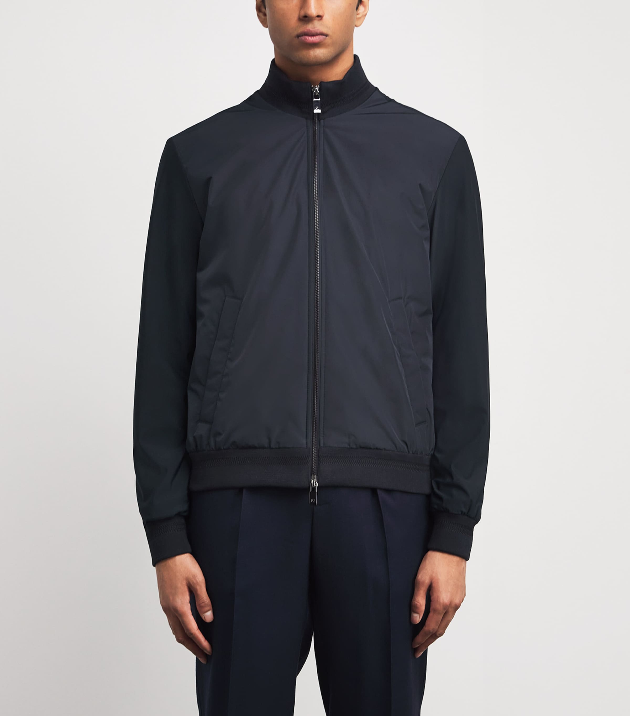 Zip-Up Bomber Jacket 01 BLUE NAVY Image 3