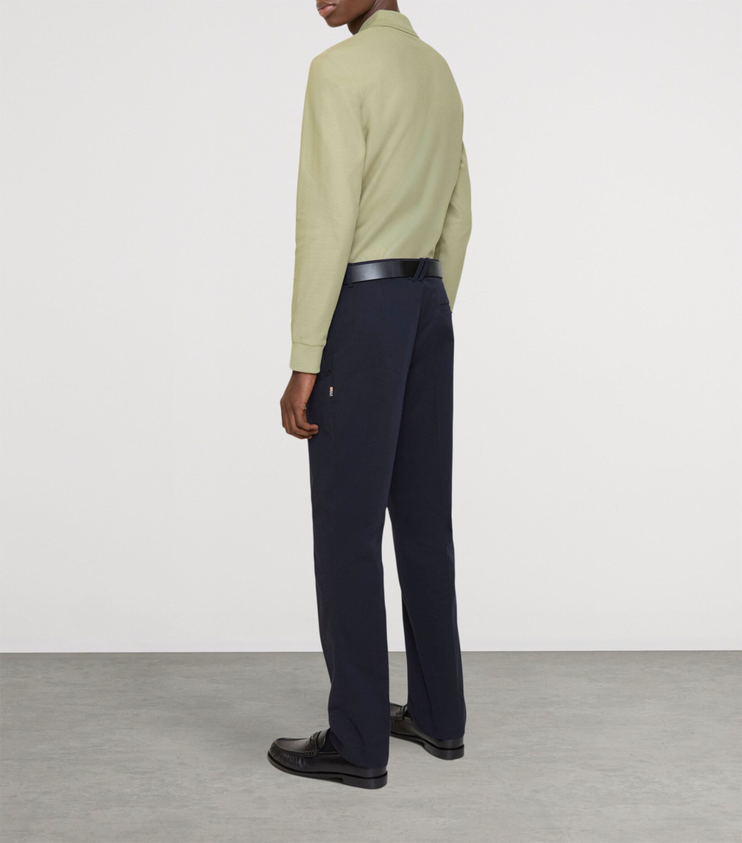 Cotton Twill Slim Chinos NAVY Image 3