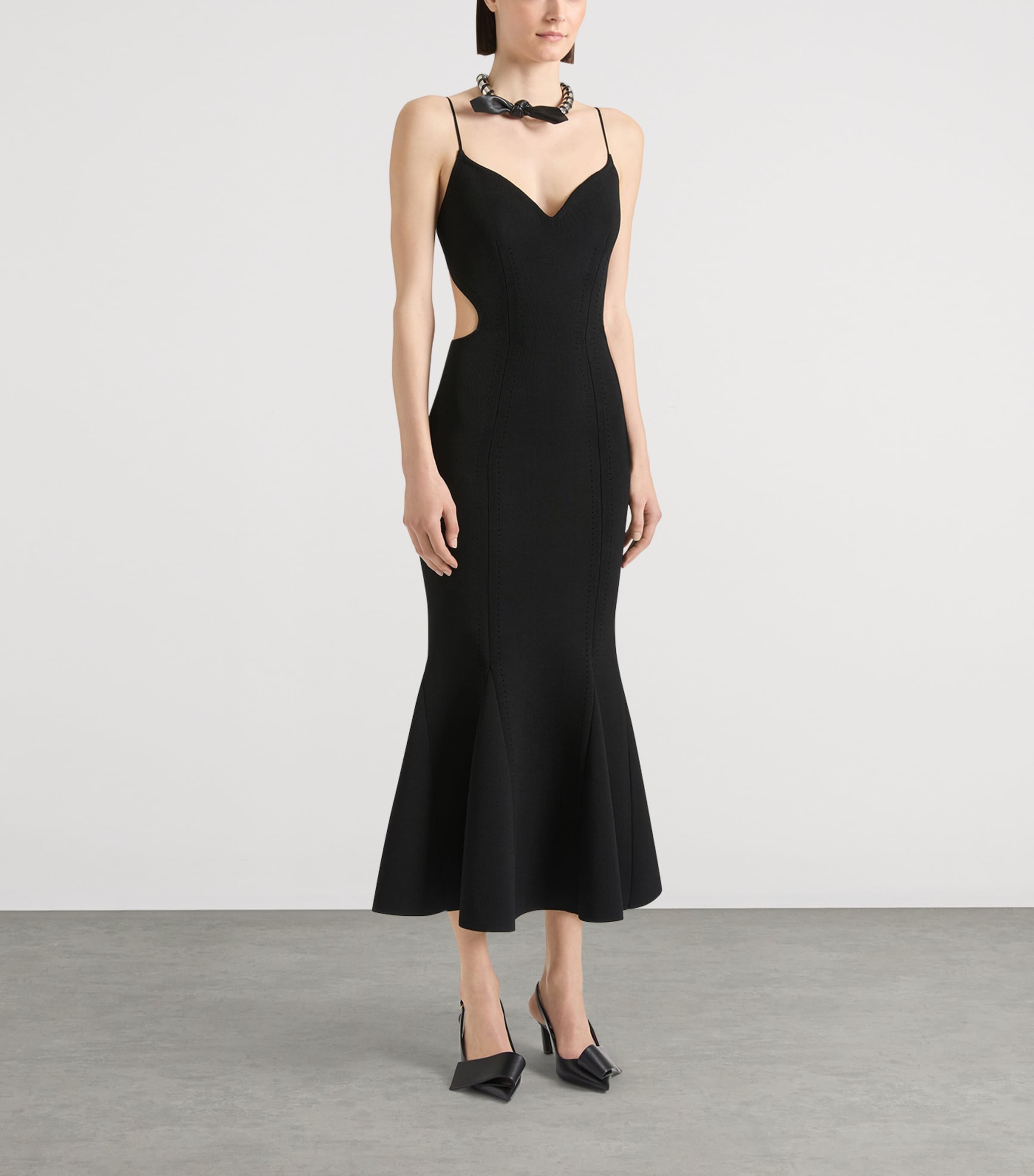 Givenchy Womens Cut-Out Kick-Back Maxi Dress Image 2