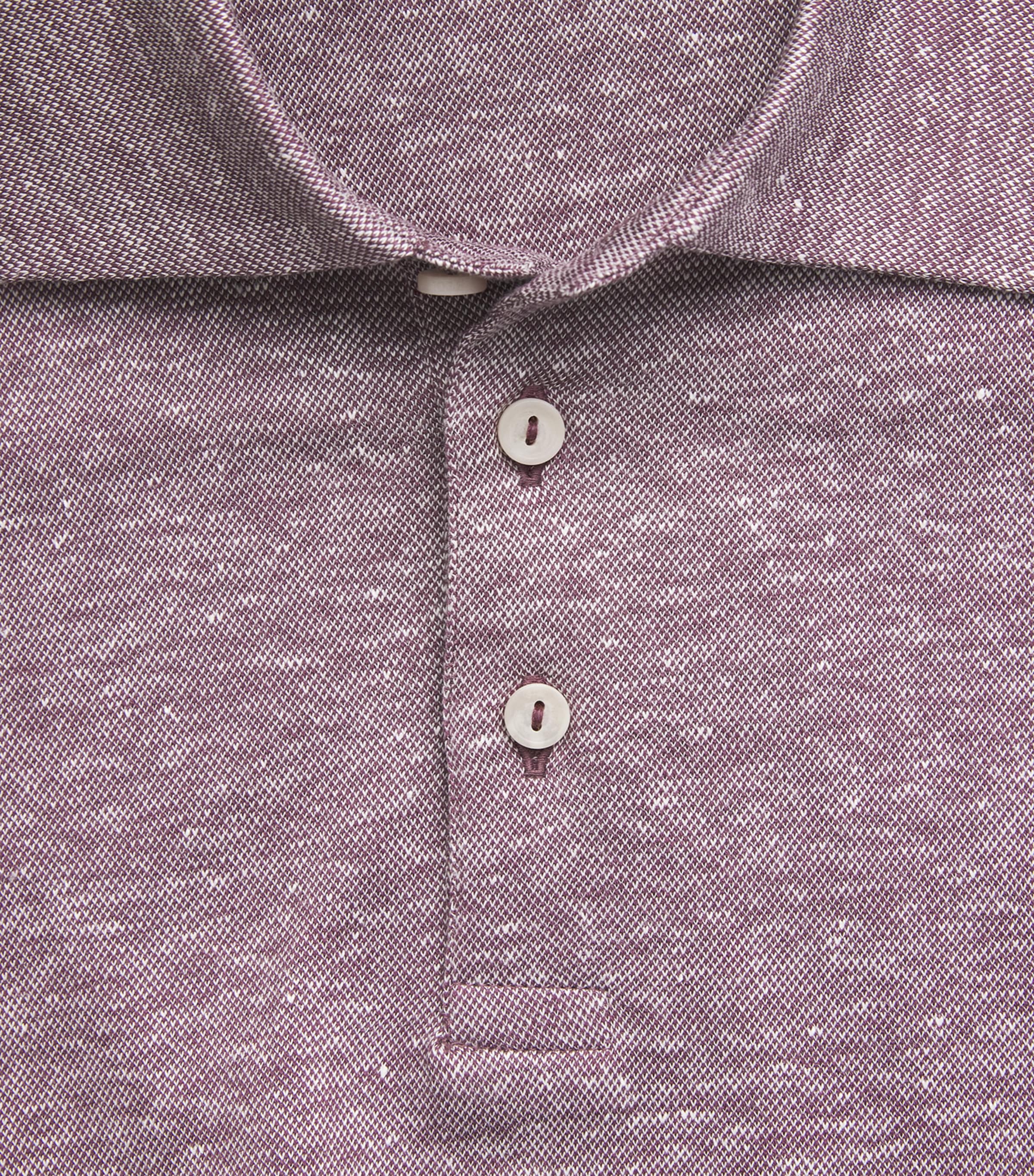 Eton Mens Cotton Polo Shirt Dark Purple Image 6