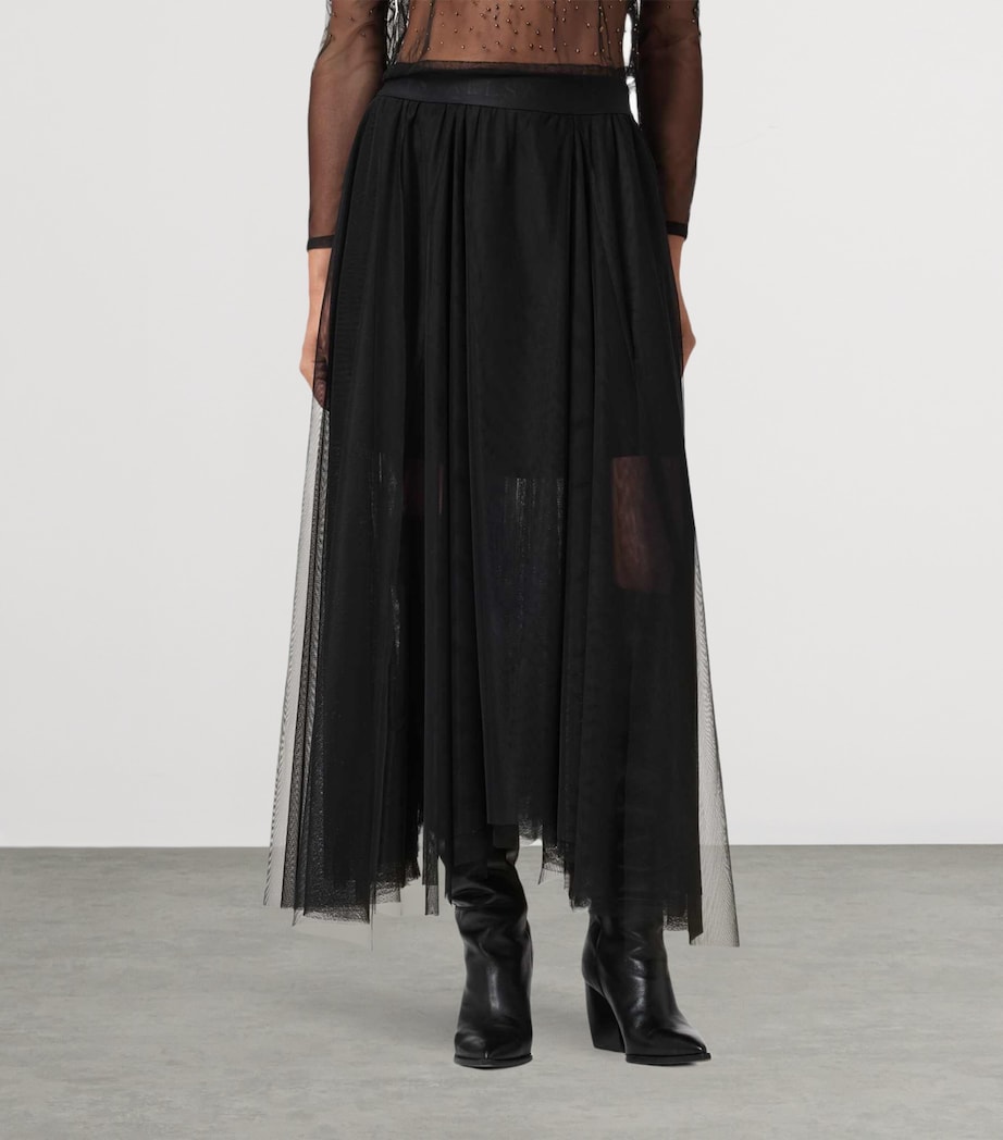 Tulle Ally Midi Skirt BLACK Image 6