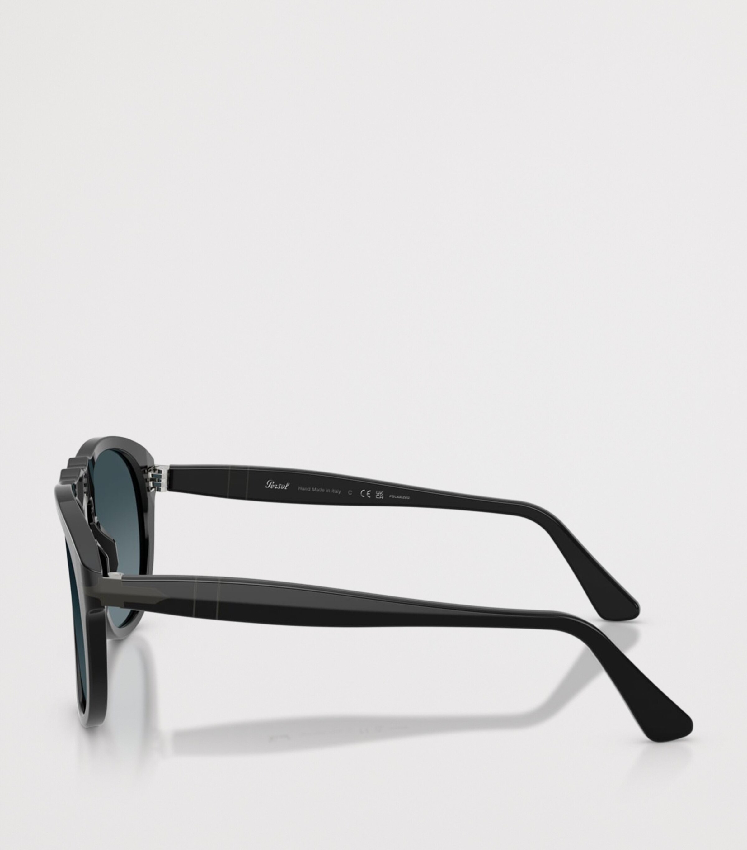 Persol PO0649NE Total Black Arrow Pilot Sunglasses Black Image 3