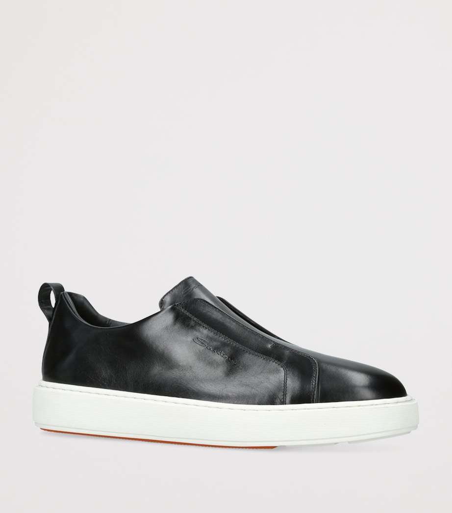 Leather Clean Icon Victory Sneakers BLACK Image 3
