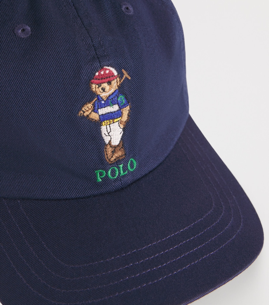 Cotton Polo Bear Baseball Cap BEARNAVY Image 3