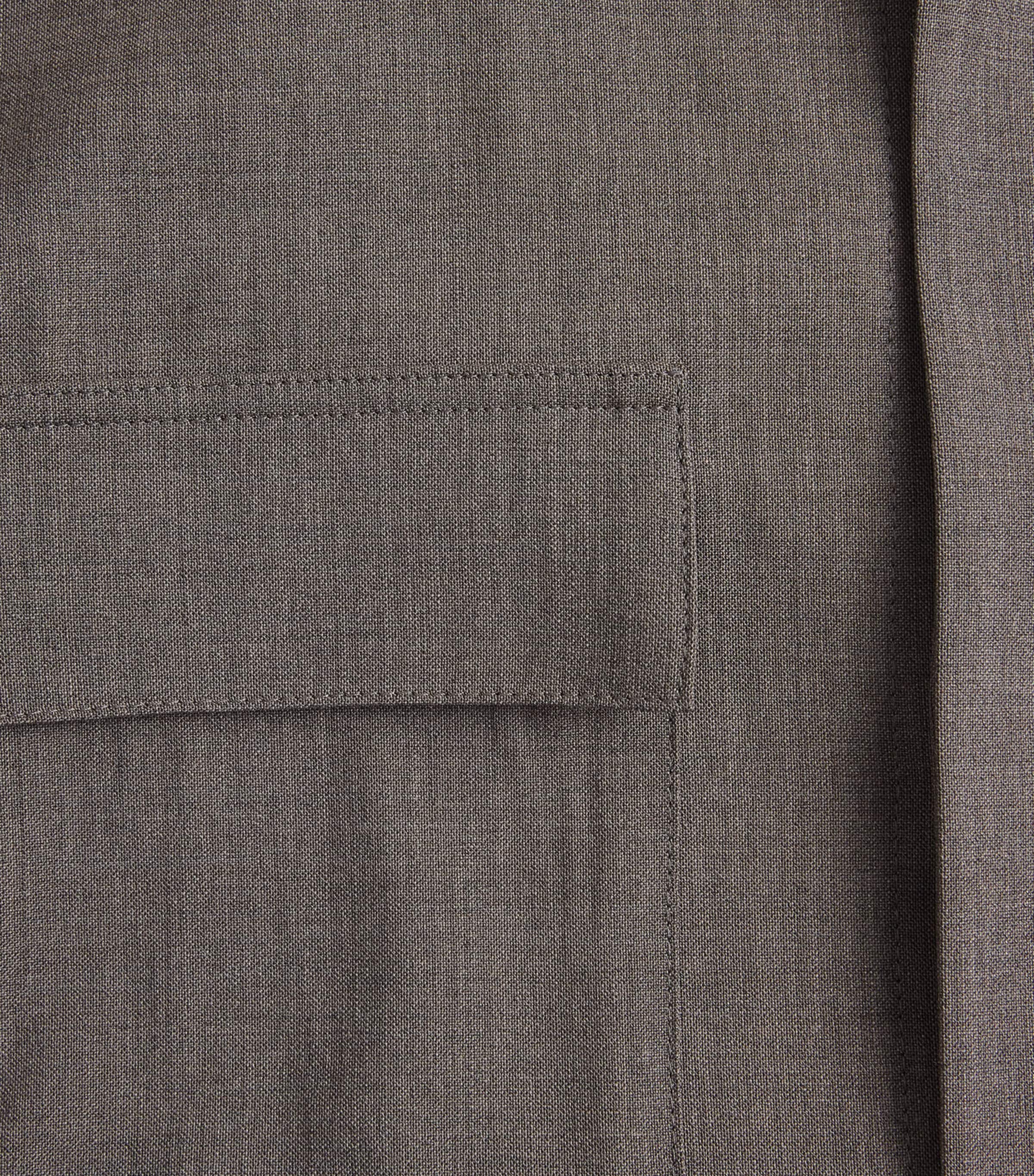 Stretch-Virgin Wool Shirt TAUPE 2600 Image 5
