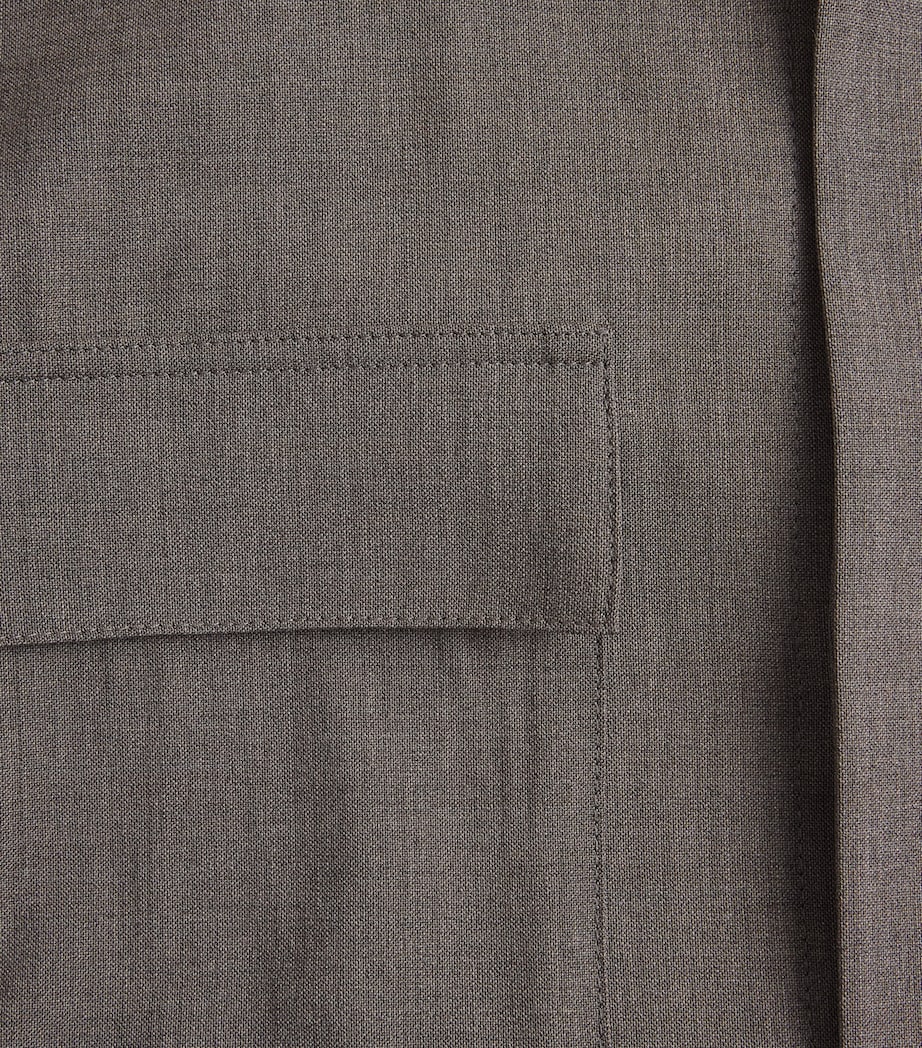 Stretch-Virgin Wool Shirt TAUPE 2600 Image 5