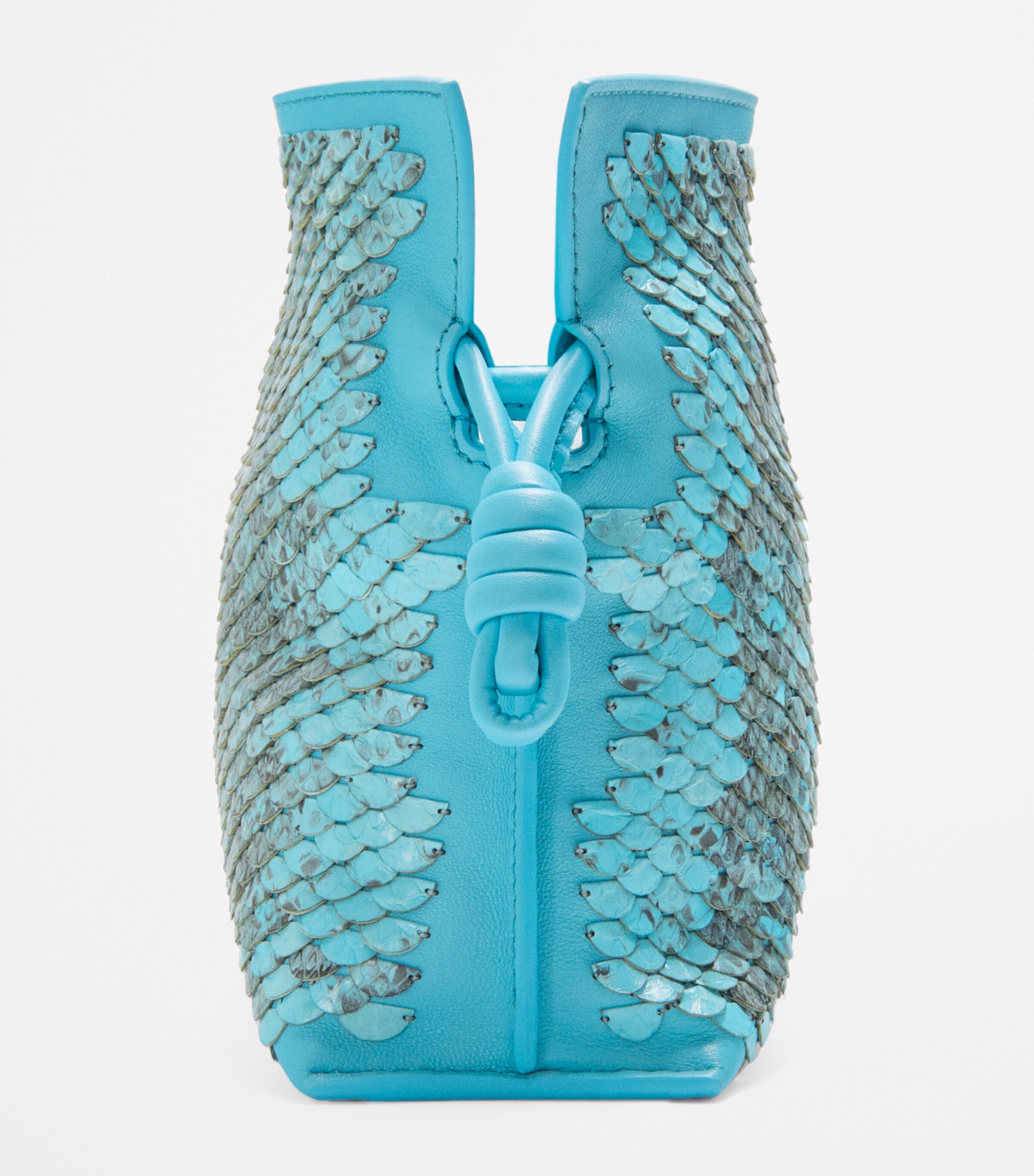 Mini Snakeskin Scales Flamenco Clutch SKY BLUE Image 4