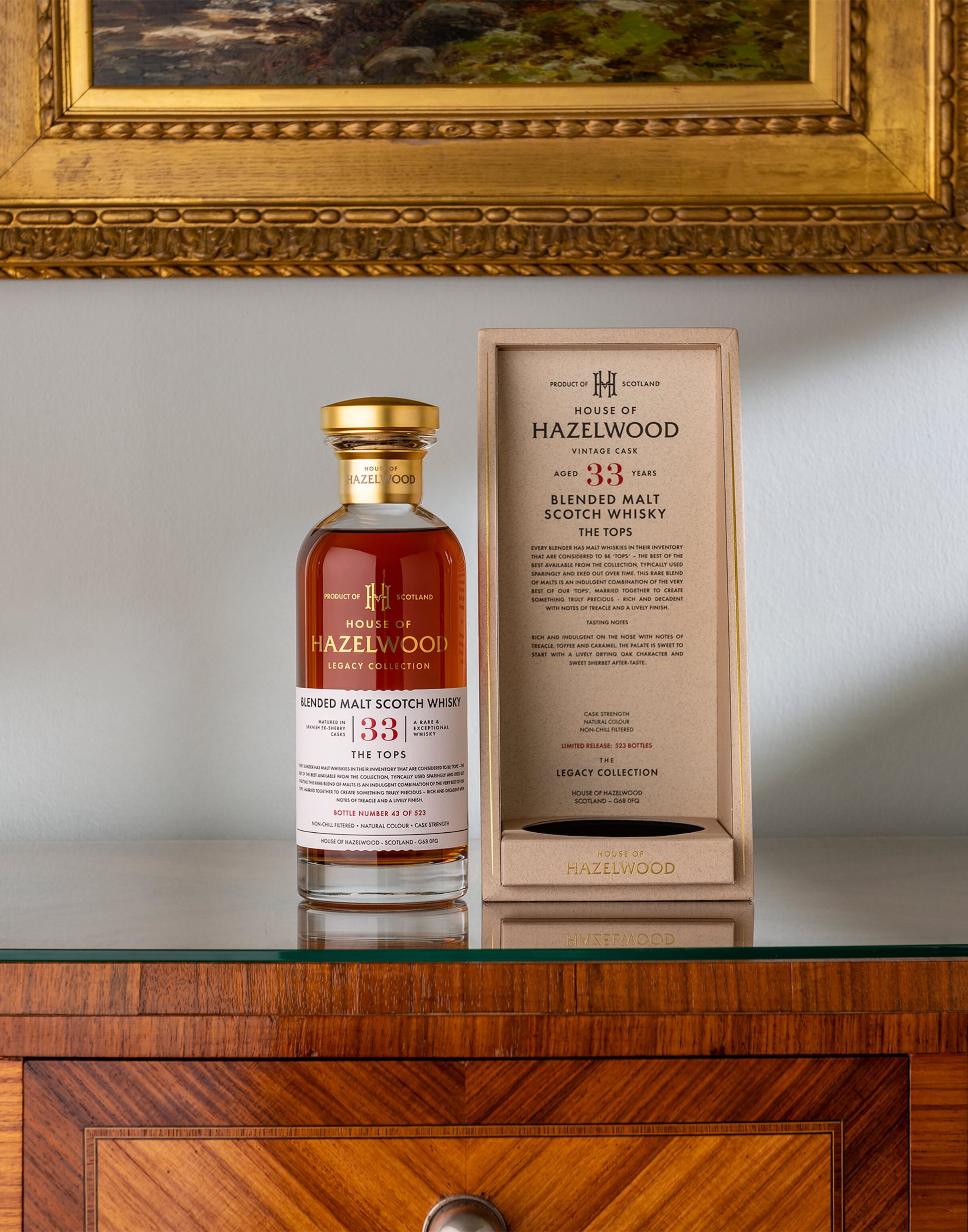 House of Hazelwood The Tops 33-Year-Old Speyside Blended Malt Scotch Whisky (70cl) Image 5