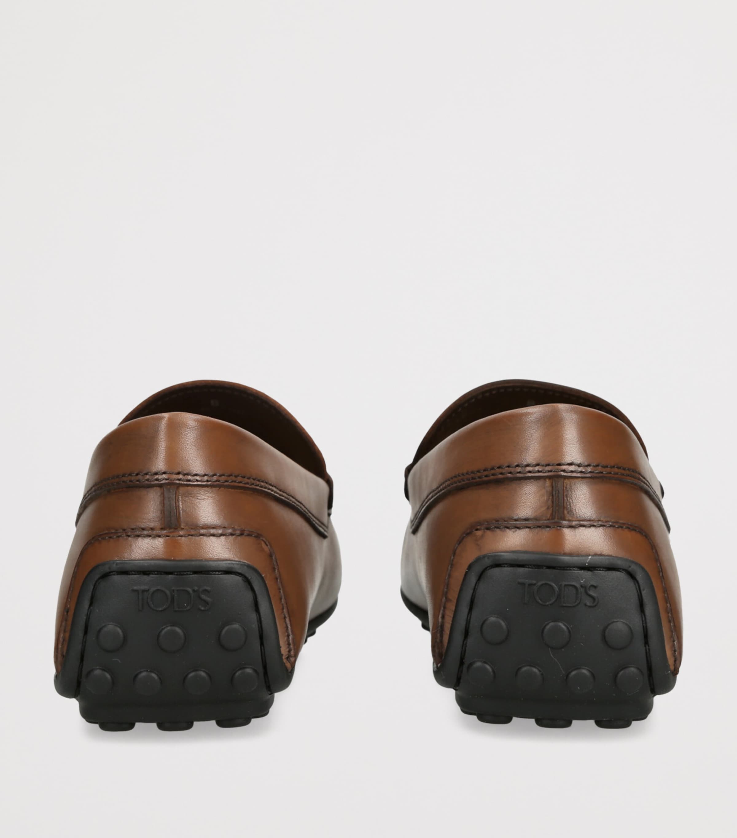 Tod's Leather City Gommino Loafers Mid Brown Image 2